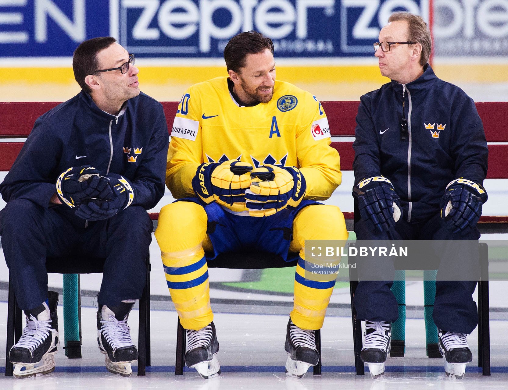 Assisterande tränare Peter Popovic, Joel Lundqvist och
