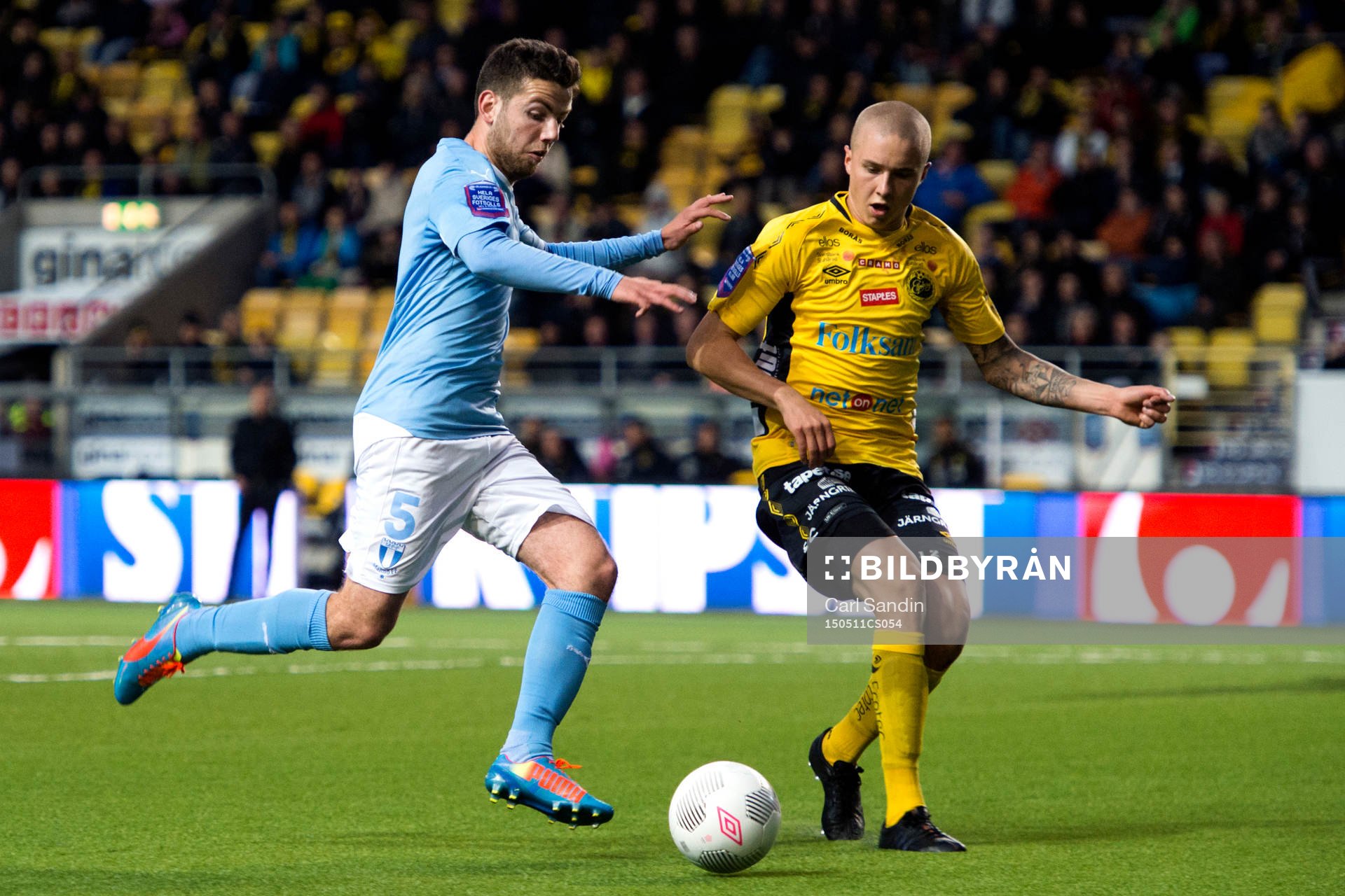 Malmö FFs Erdal Rakip och Elfsborgs Sebastian Holmén