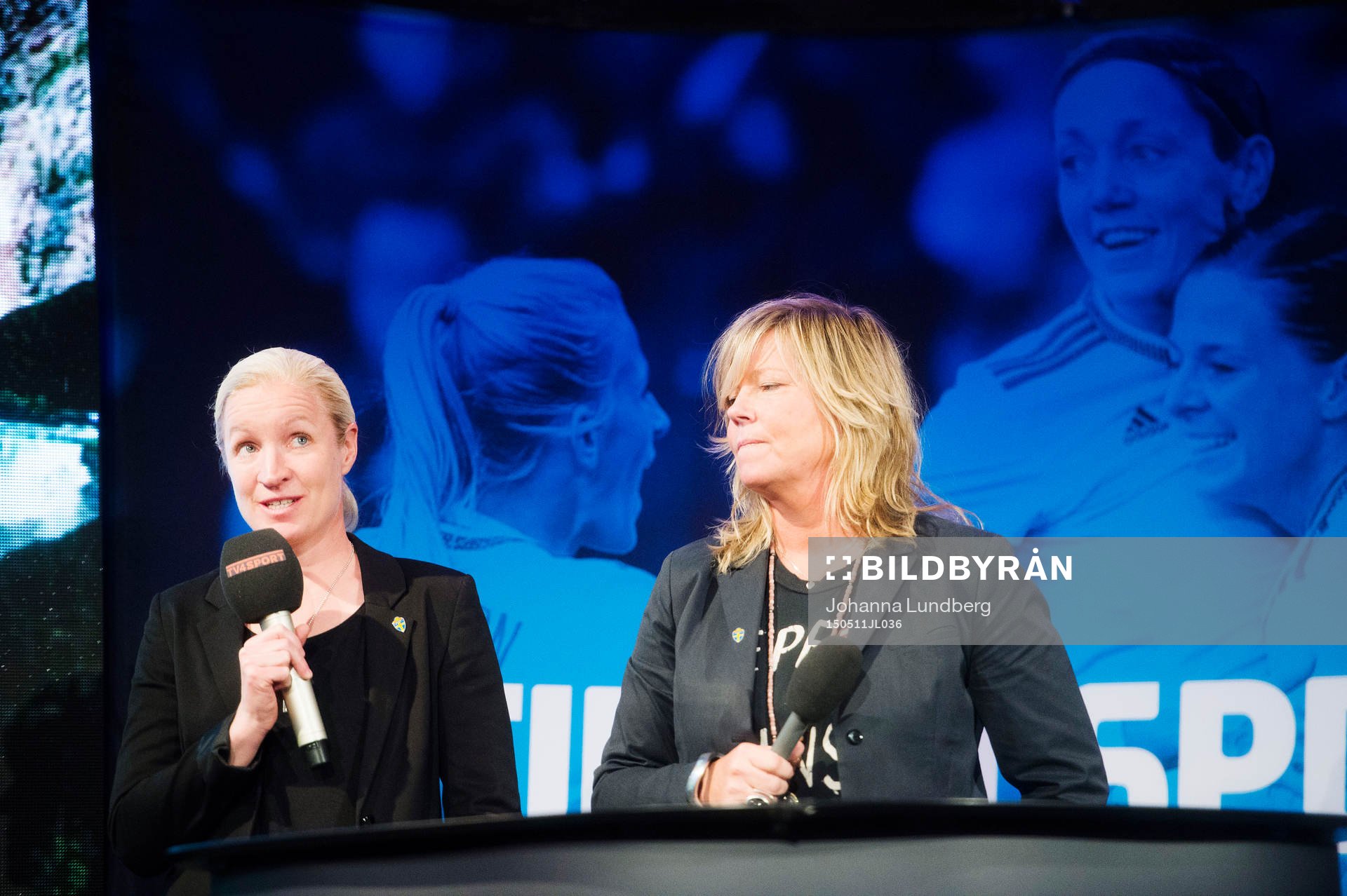Victoria Sandell Svensson och Sveriges landslagschef Marika