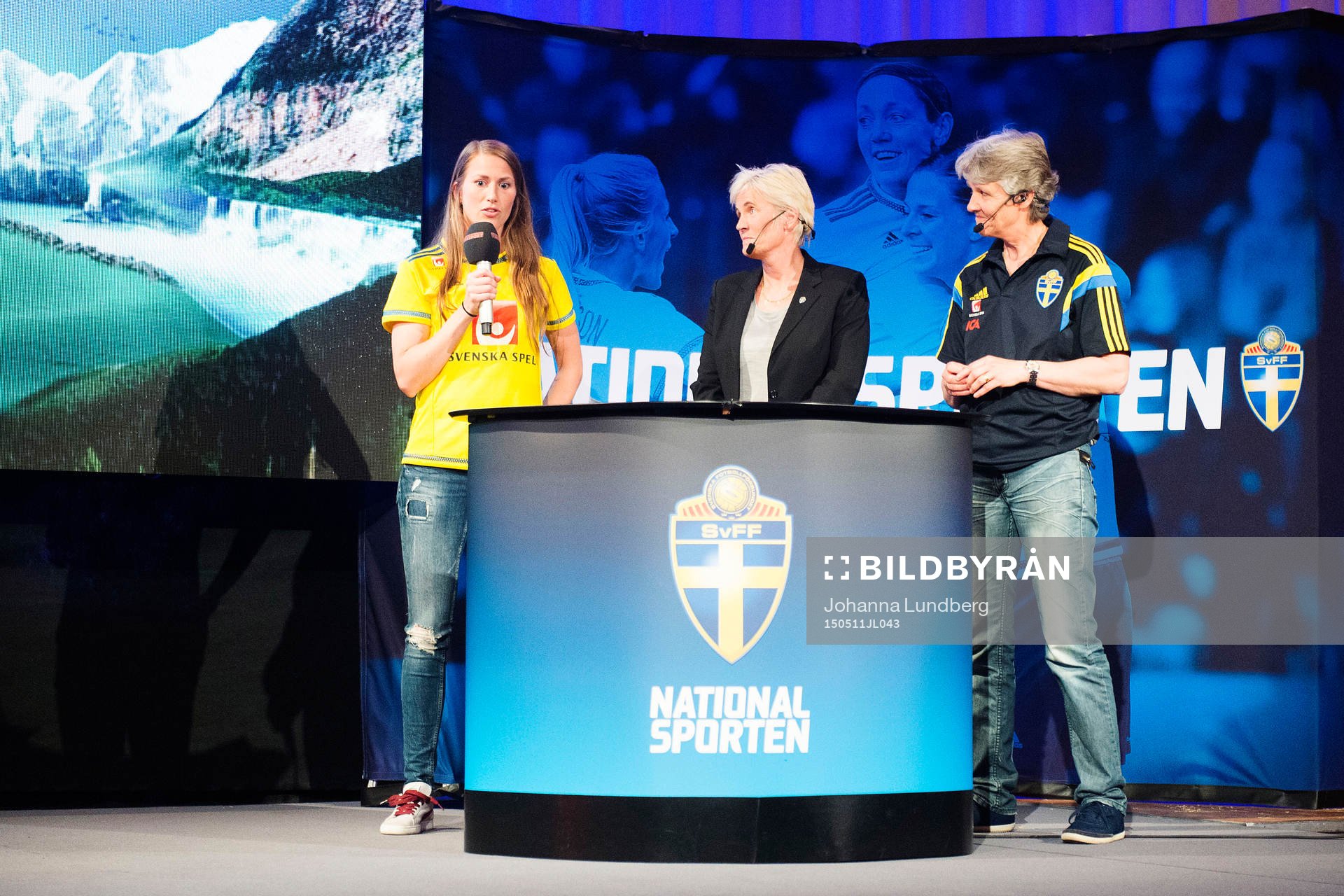 Sveriges Emma Berglund, assisterande förbundskapten Lilie