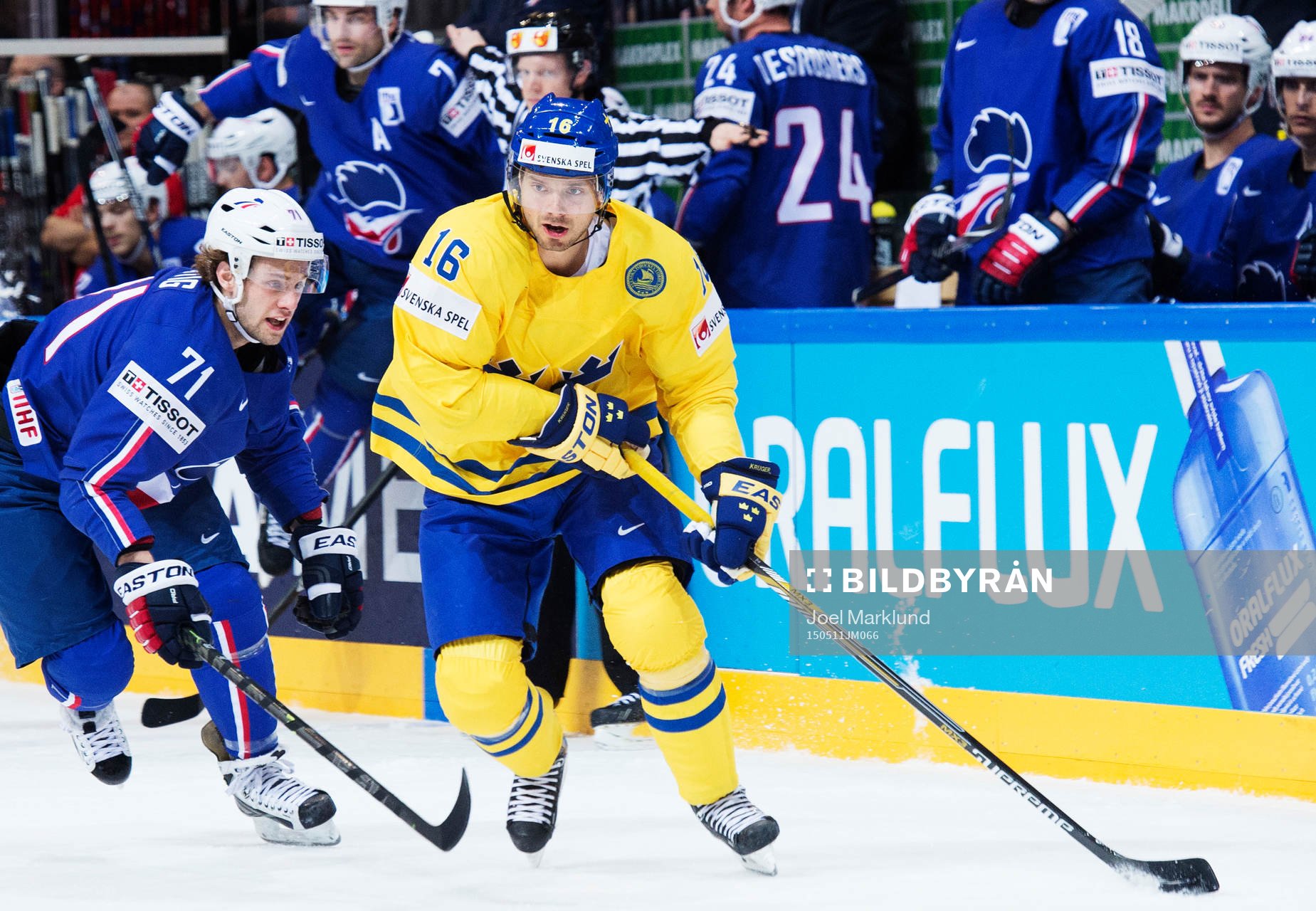 Frankrikes Anthony Guttig och Sveriges Jacob Josefson