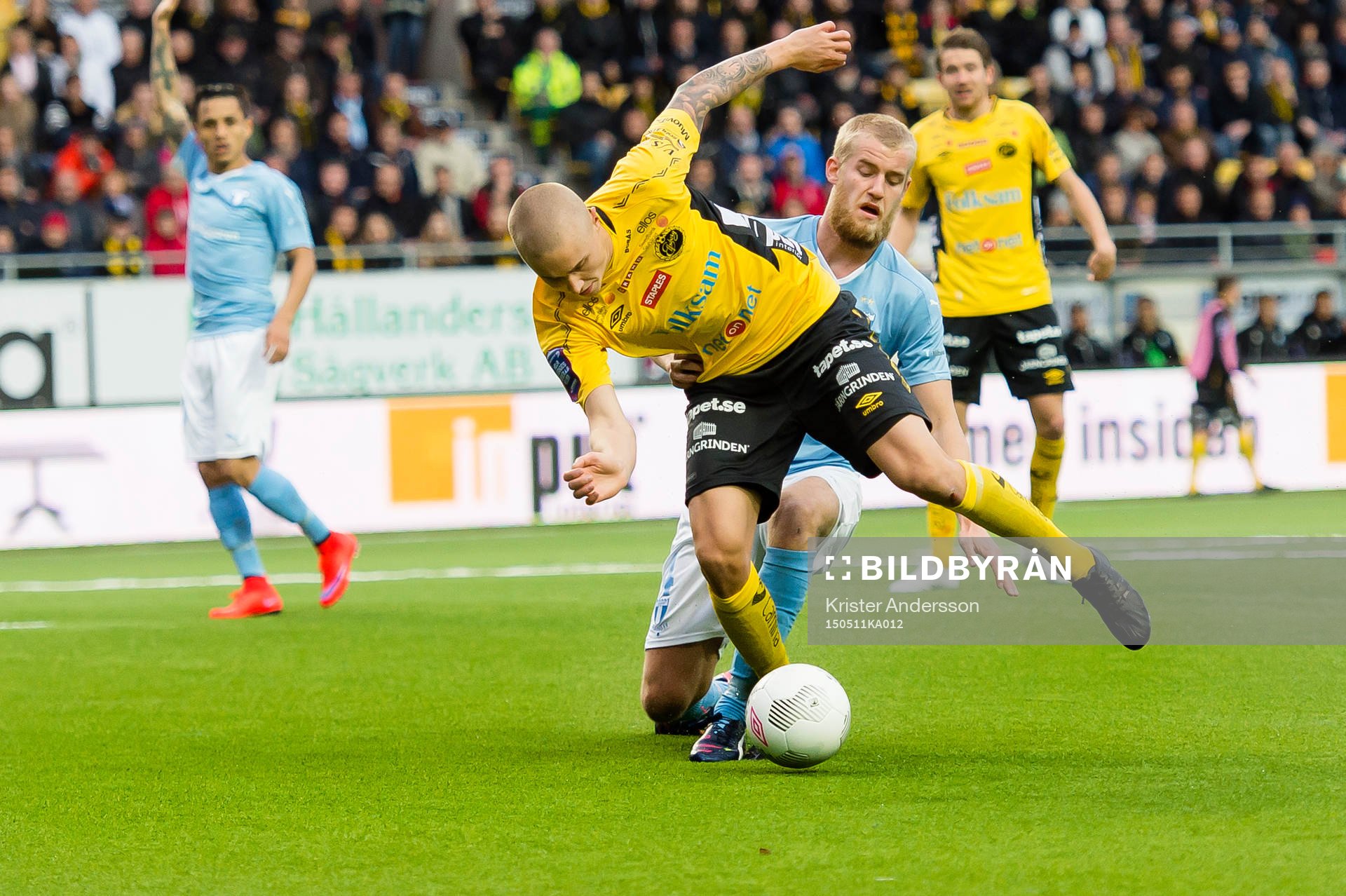 Malmö FFs Filip Helander och Elfsborgs Sebastian Holmén