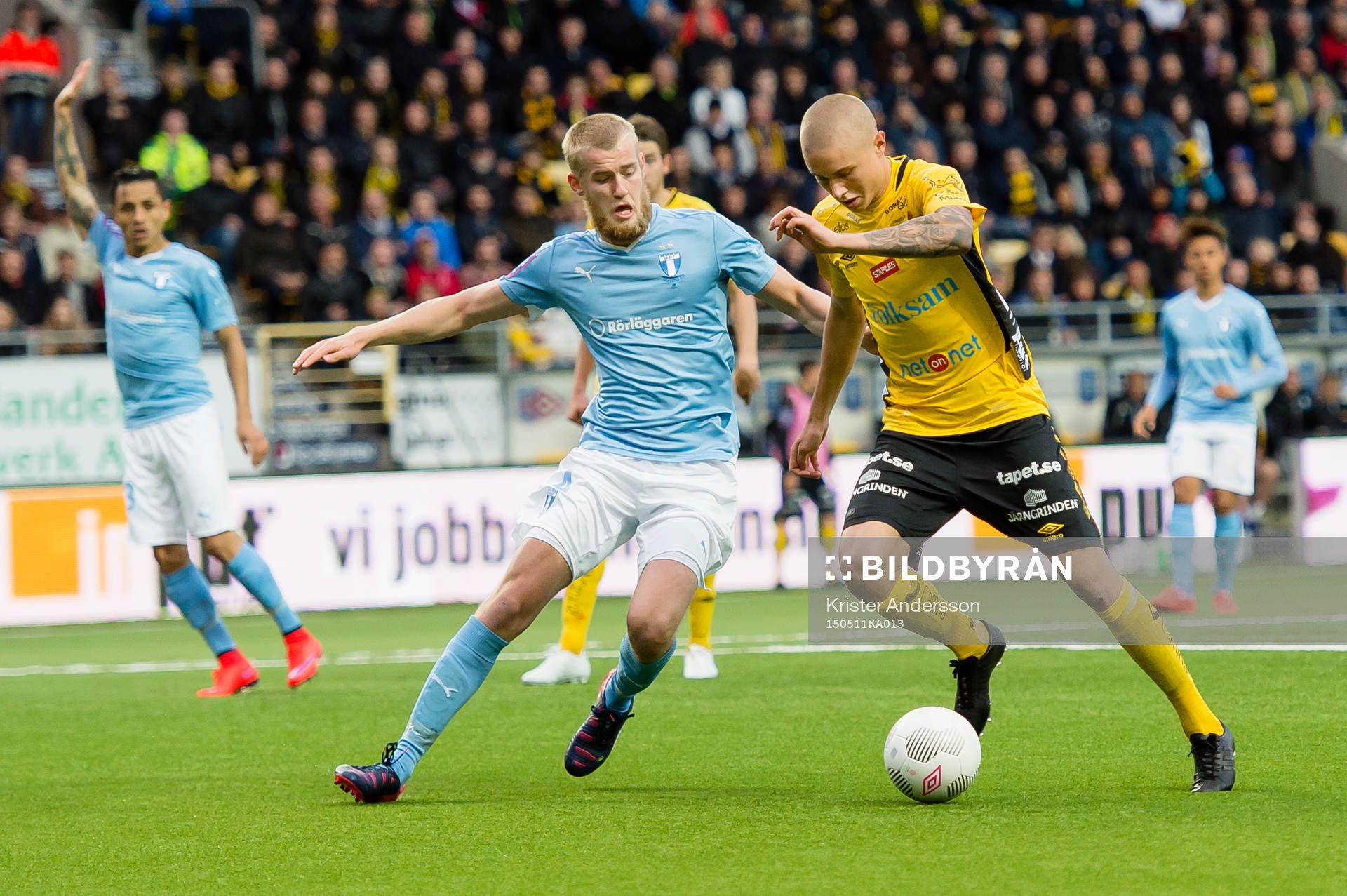 Malmö FFs Filip Helander och Elfsborgs Sebastian Holmén