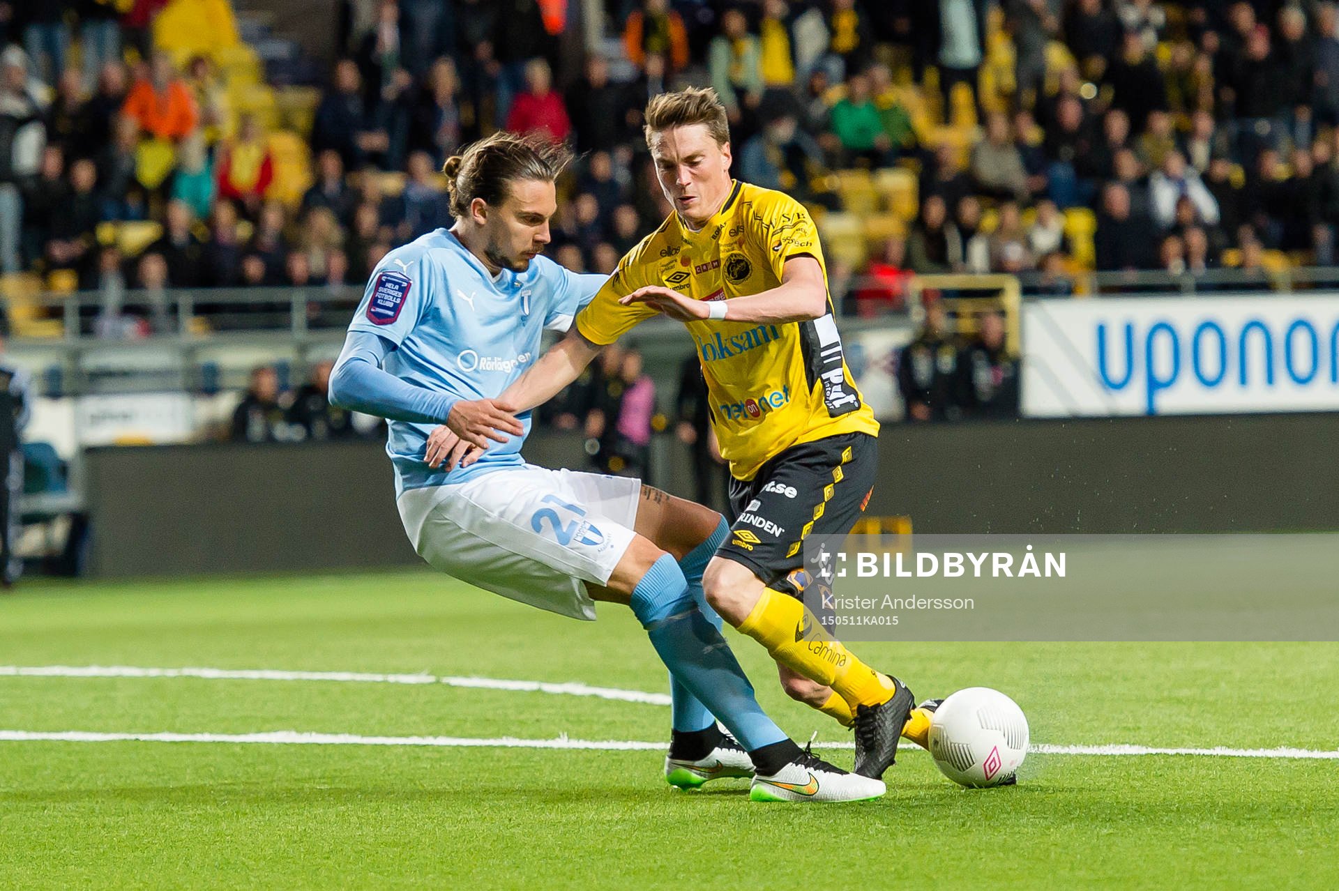 Malmö FFs Erik Johansson och Elfsborgs Lasse Nilsson