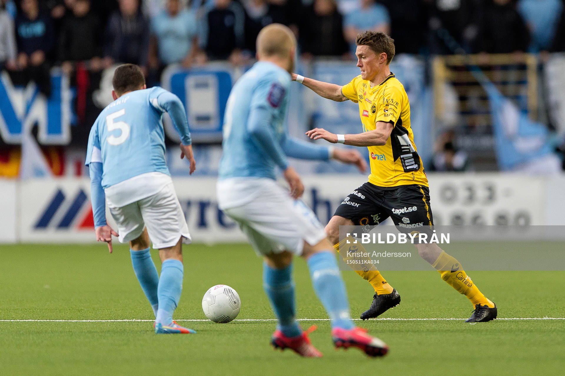 Elfsborgs Lasse Nilsson under en fotbollsmatch i Allsvenskan mellan Elfsborg och Malmö FF den 11 maj 2015 i Borås.