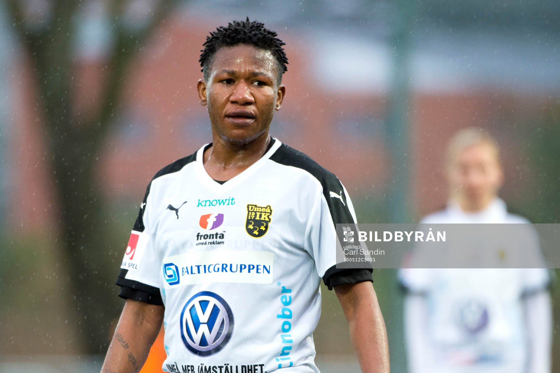 Umeås Rita Chikwelu under kvartsfinalen i Svenska Cupen mellan Jitex och Umeå den 12 maj 2015 i Göteborg.