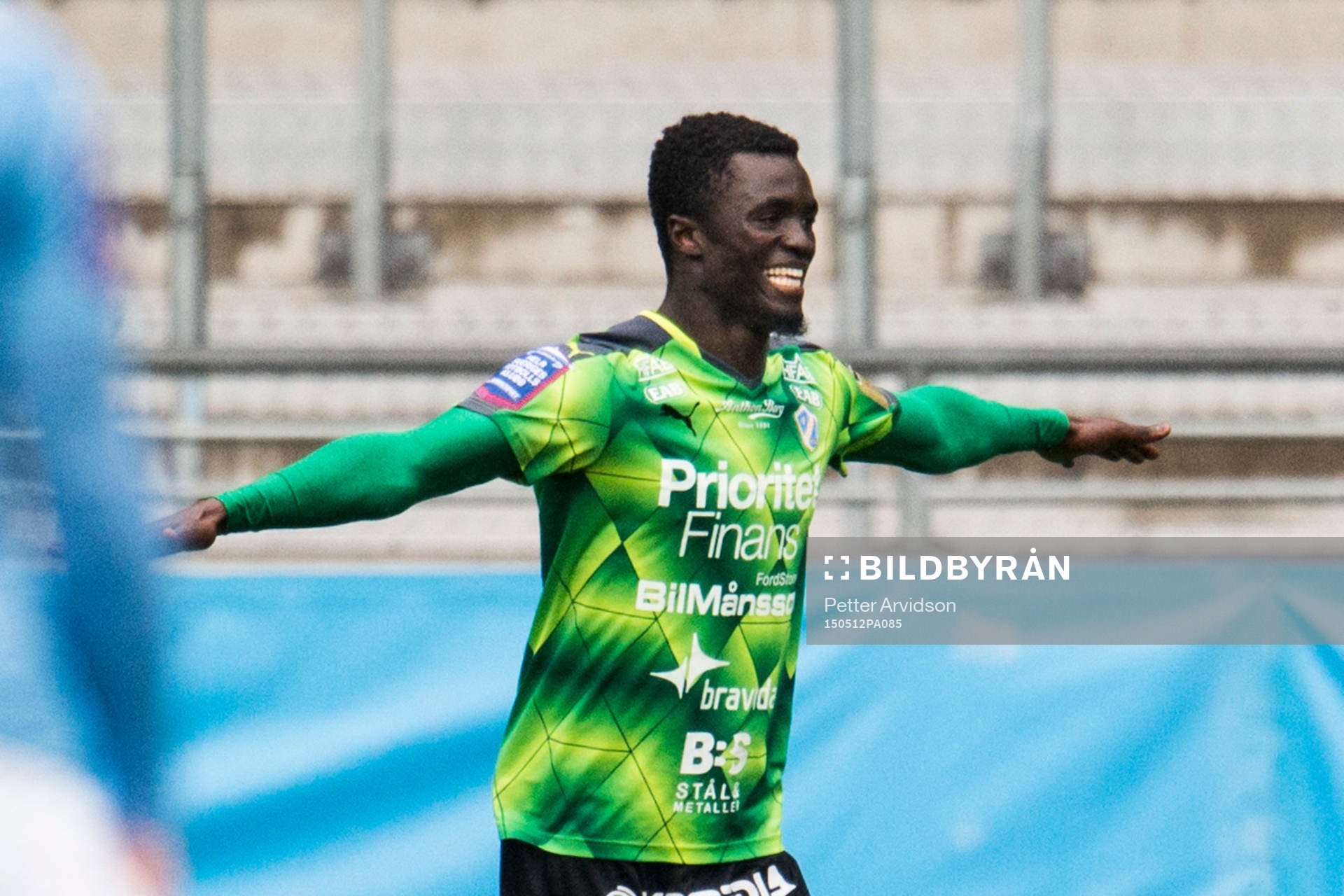 Halmstads Kwame Amponsah Karikari jublar