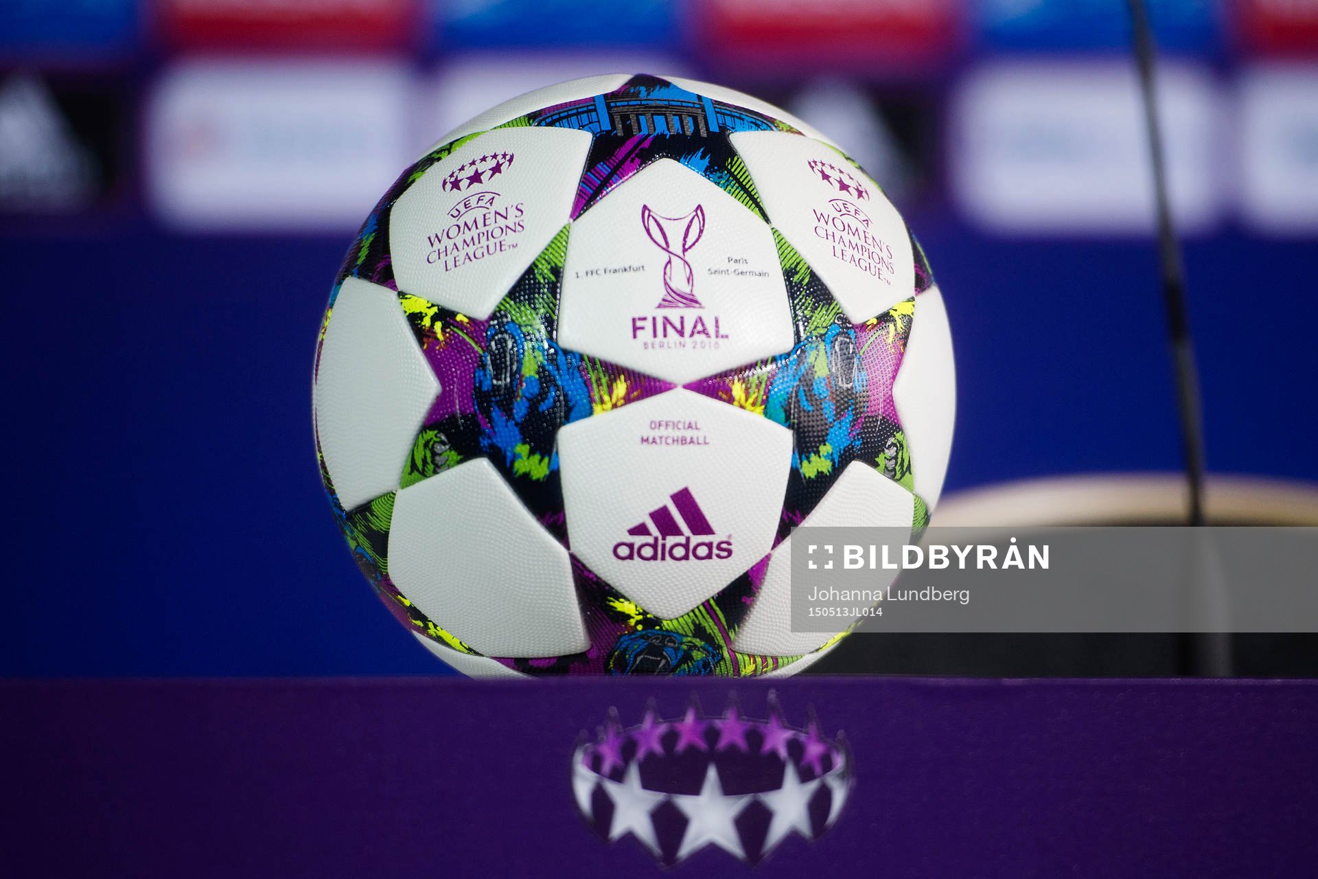 Den officiella matchbollen innan en träning