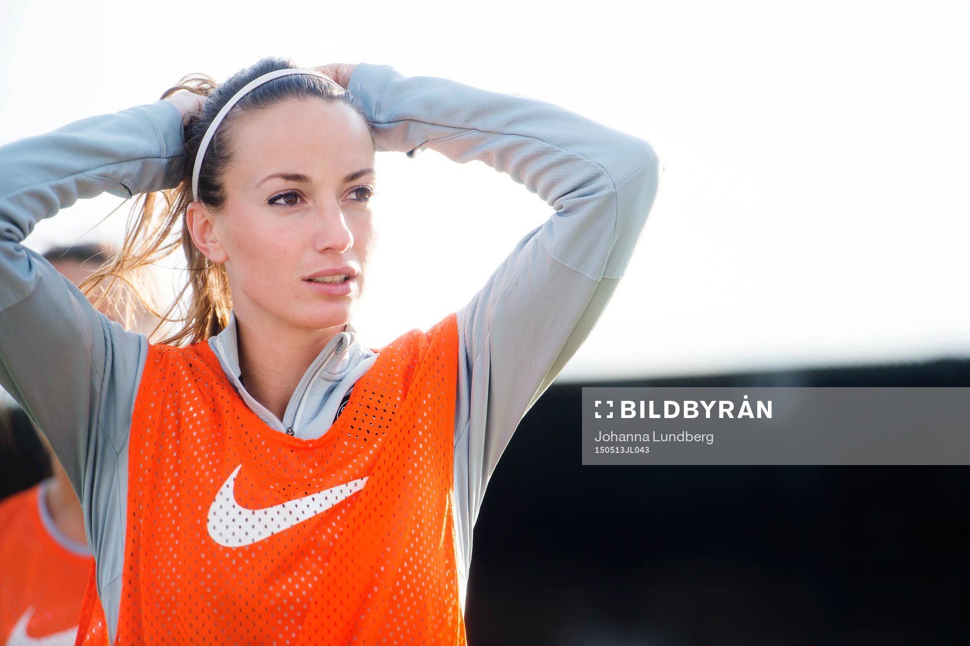 PSG:s Kosovare Asllani under en träning inför finalen i damernas Champions League den 13 maj 2015 i Berlin.