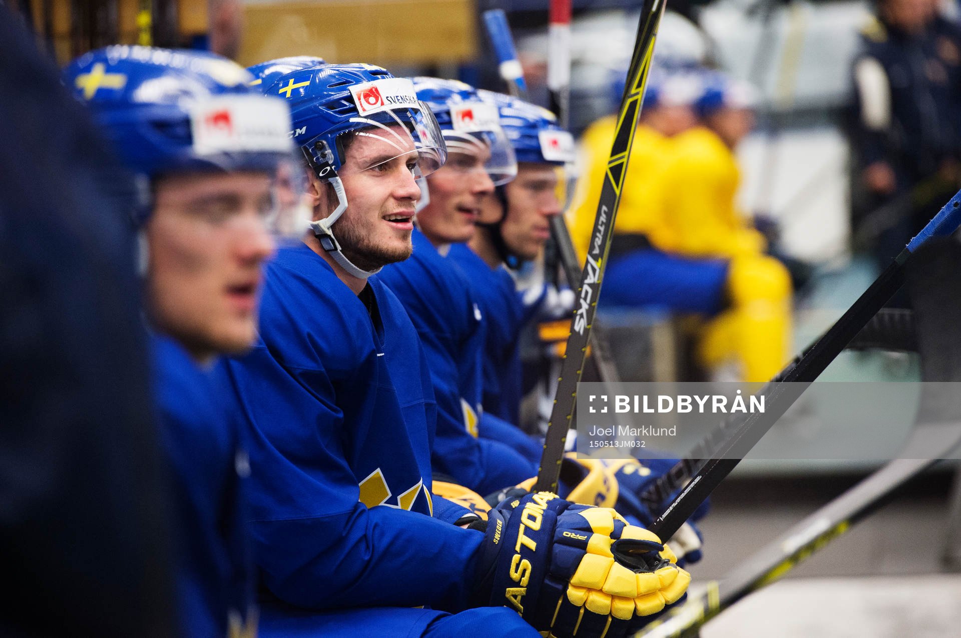 Oliver Ekman Larsson på Sveriges ishockeylandslags träning