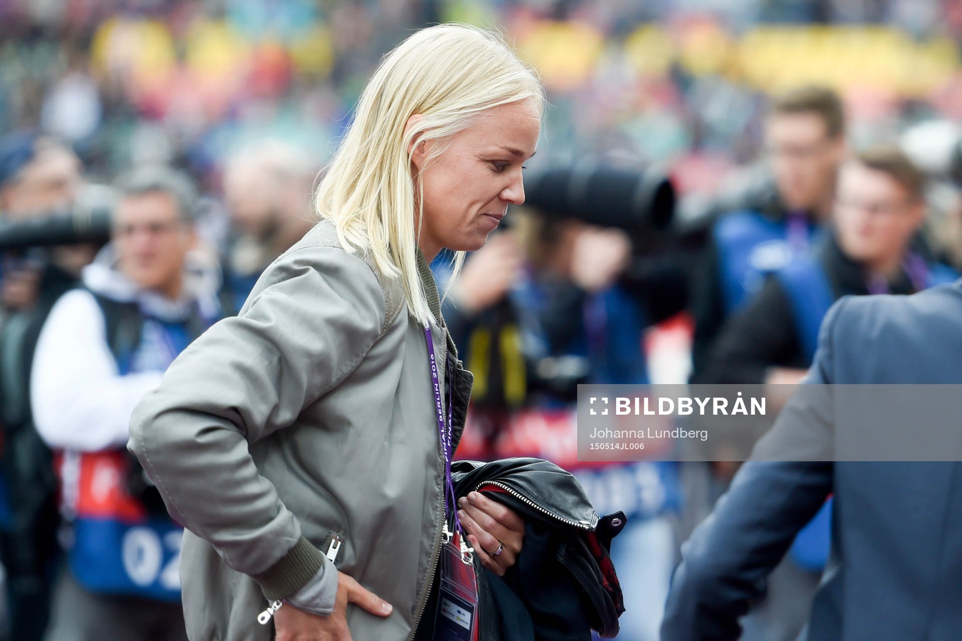 s Caroline Seger innan finalen i damernas Champions League