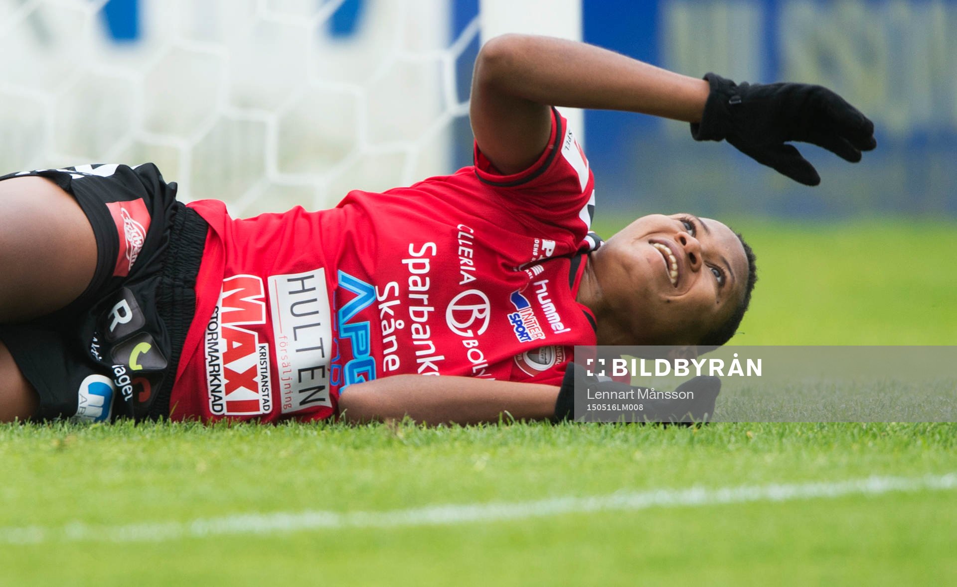 Kristianstads Ida Rebecca Guehai har gjort segermålet 2-1