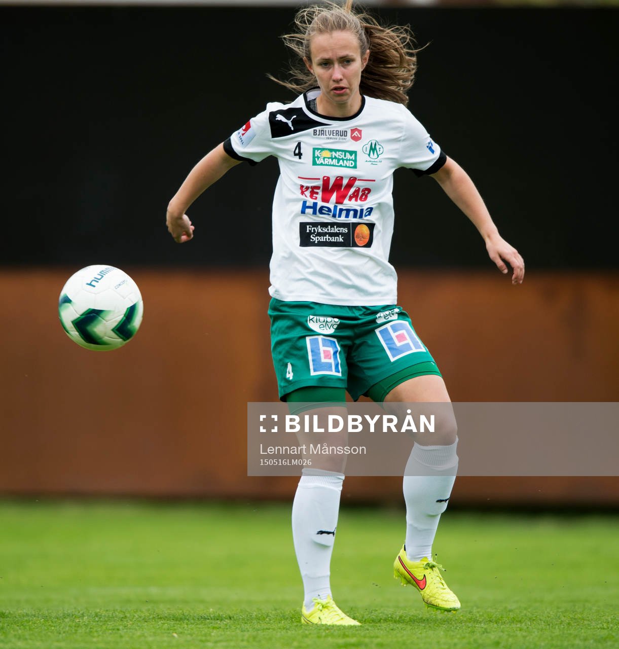 Mallbackens Eilish McSorley i matchen i damallsvenskan mellan Kristianstad och Mallbacken i Kristianstad 16 maj 2015.