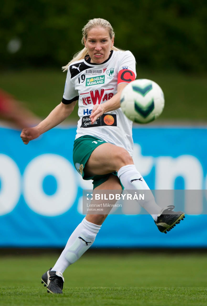 Mallbackens lagkapten Frida Broström i matchen i