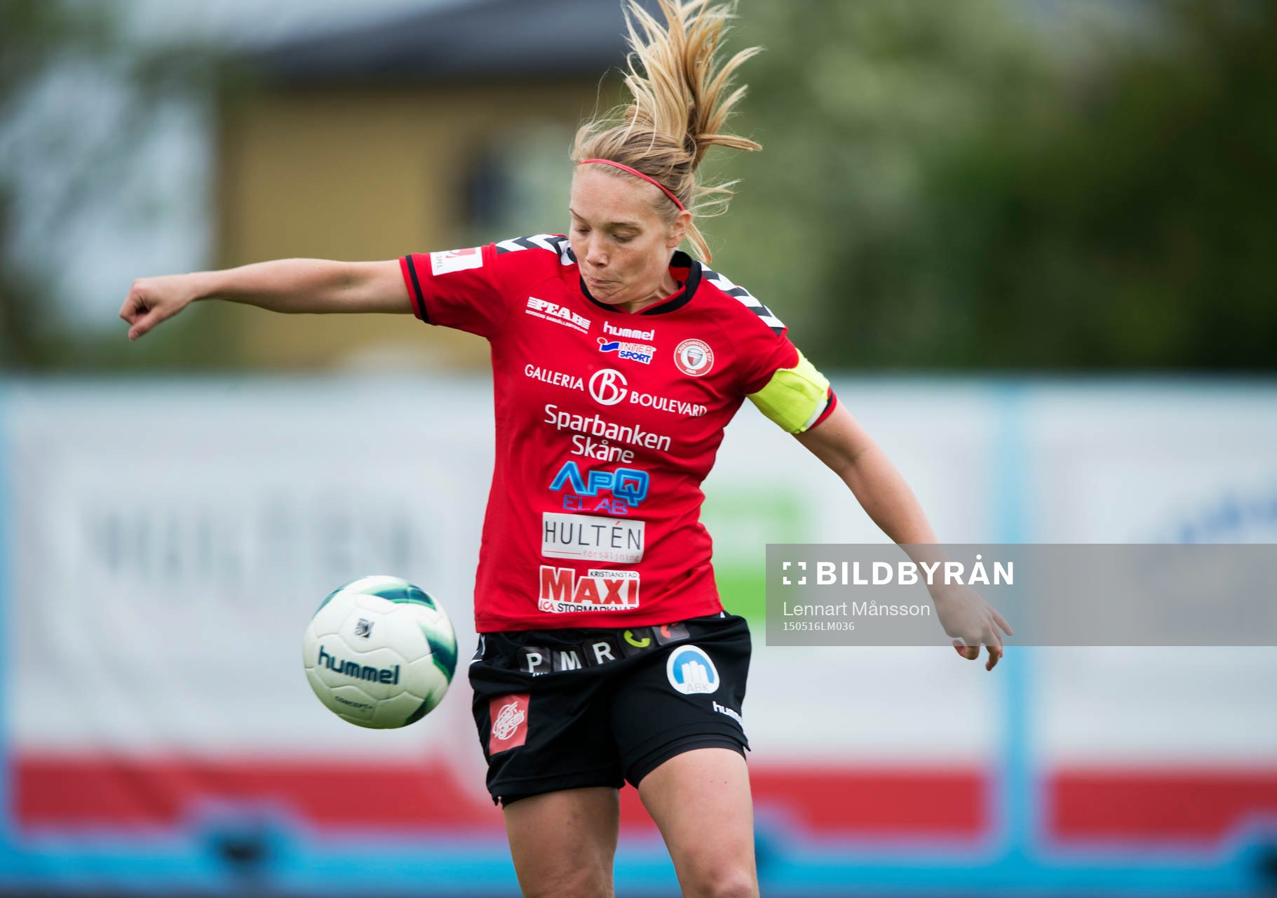 Kristianstads lagkapten Margret Lara Vidarsdottir i matchen