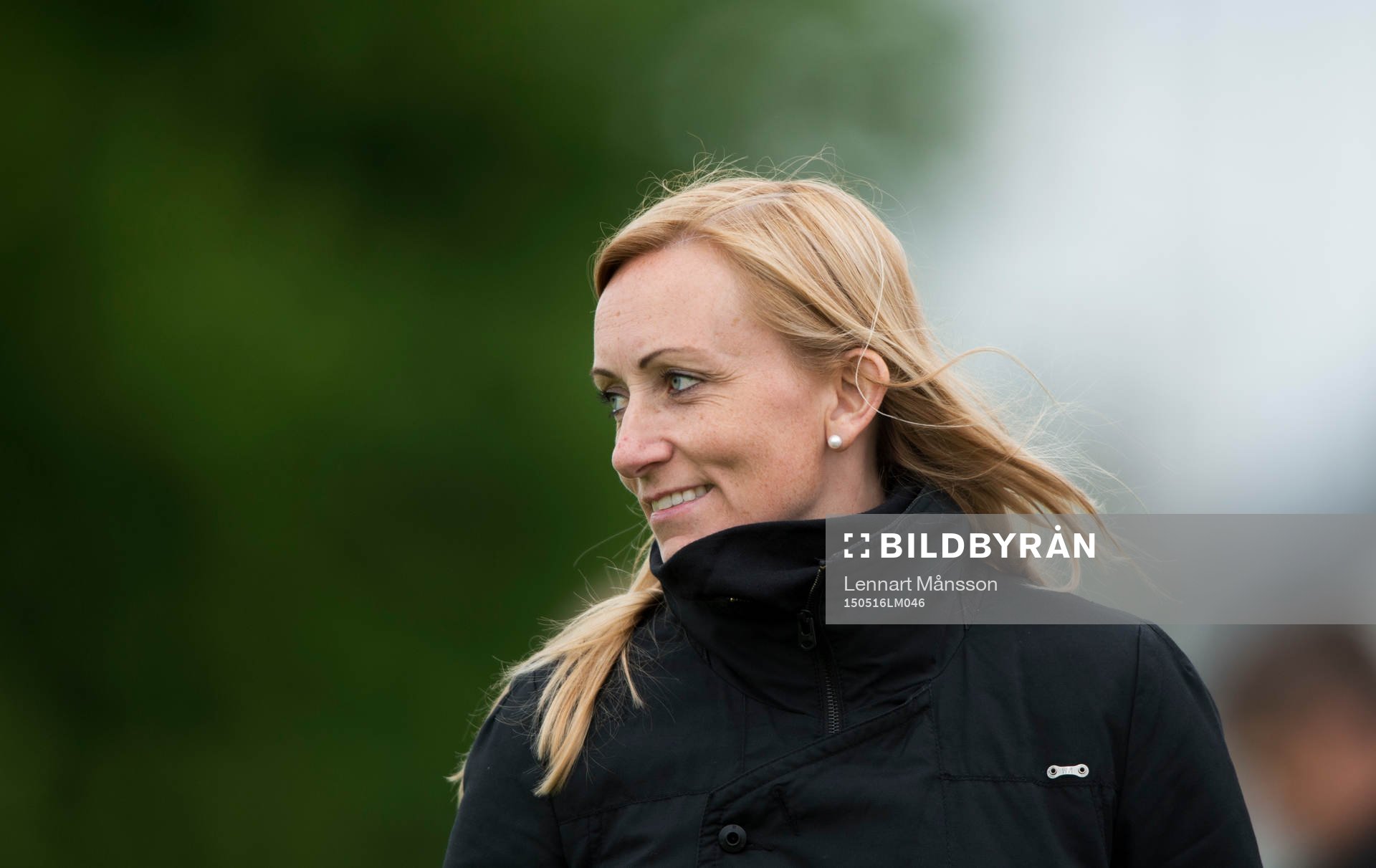 Kristianstads tränare Elisabet Gunnarsdottir i matchen i