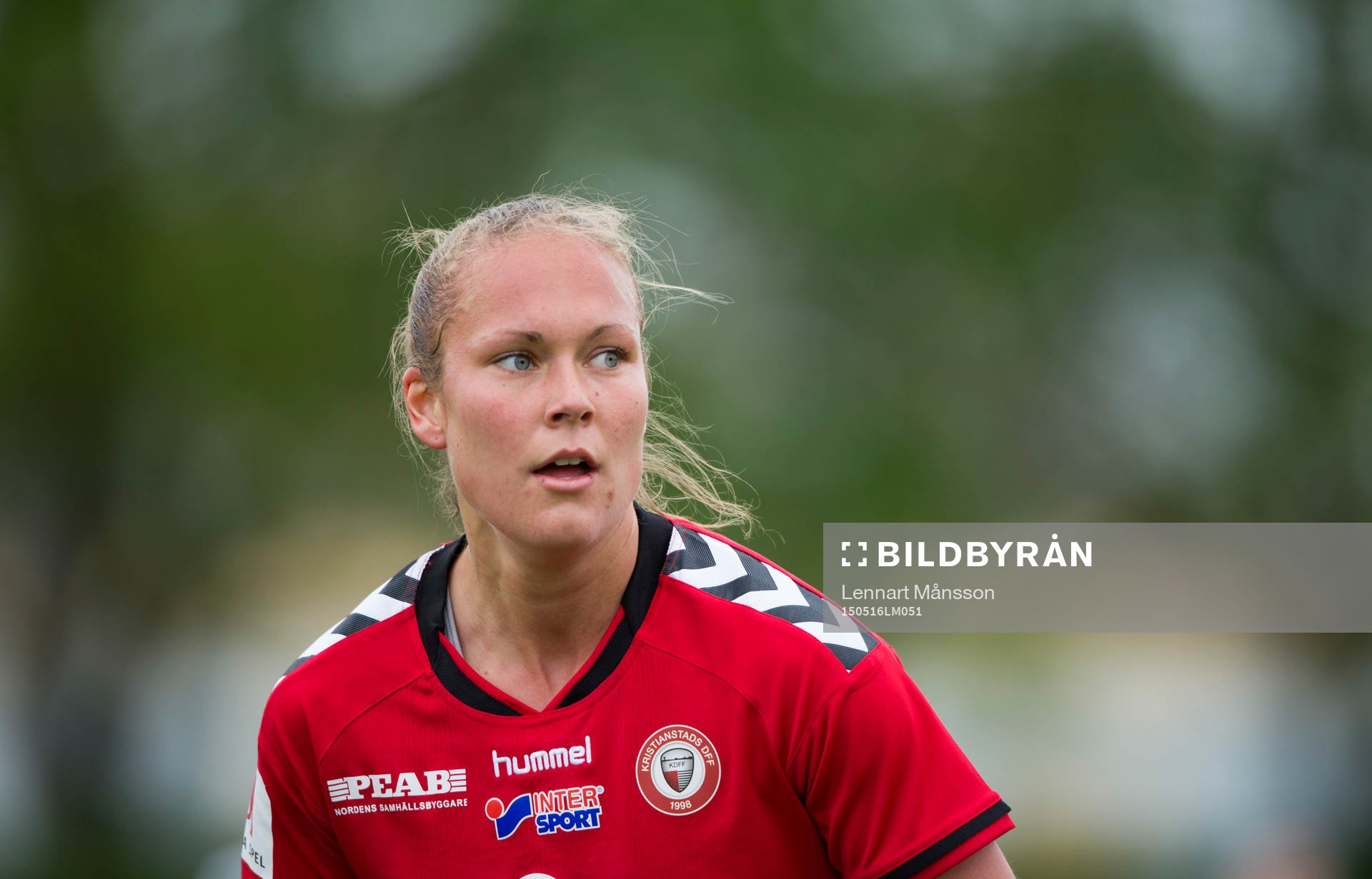 Kristianstads Therese Ivarsson i matchen i damallsvenskan