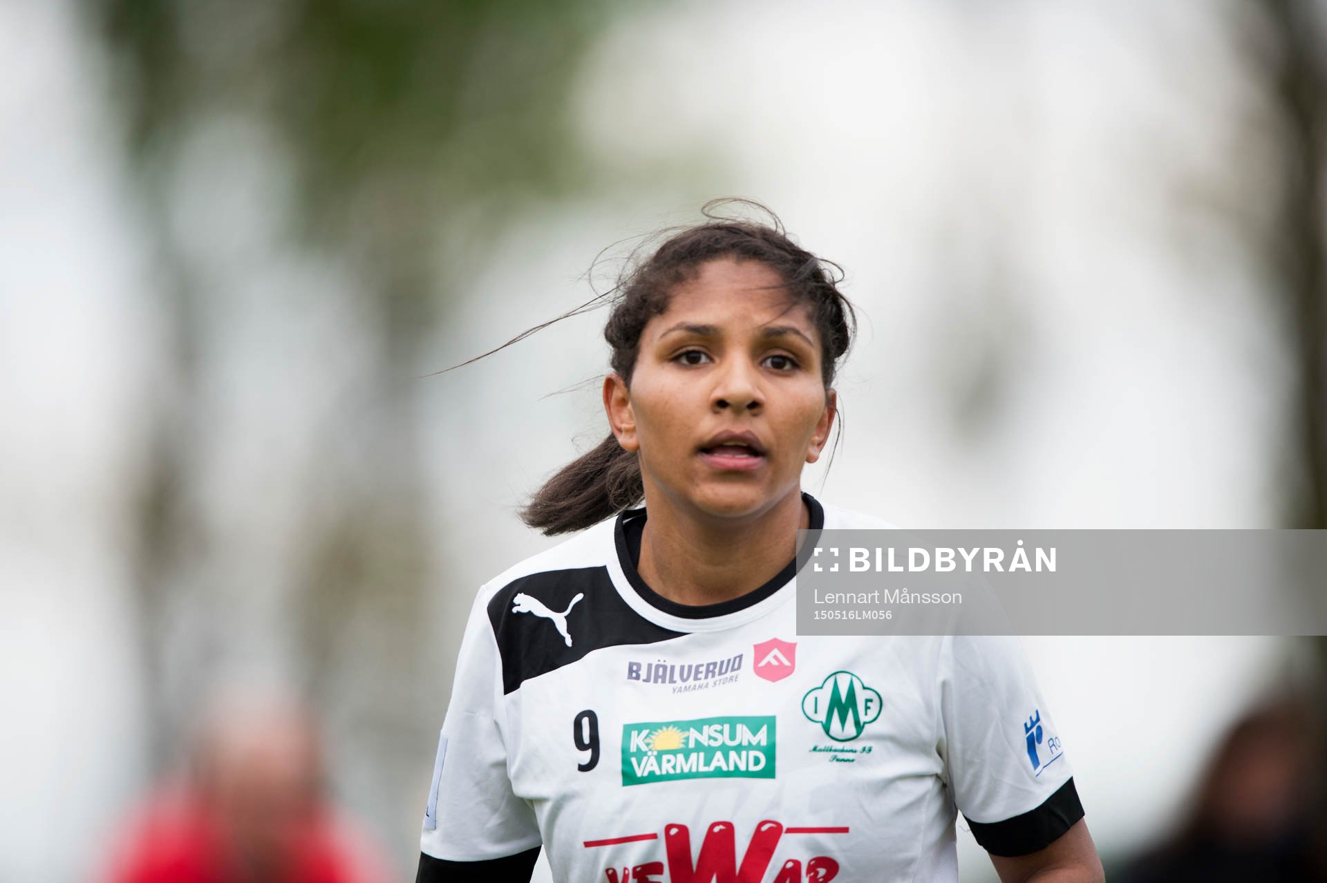 Mallbackens Madelen Janogy i matchen i damallsvenskan mellan Kristianstad och Mallbacken i Kristianstad 16 maj 2015.