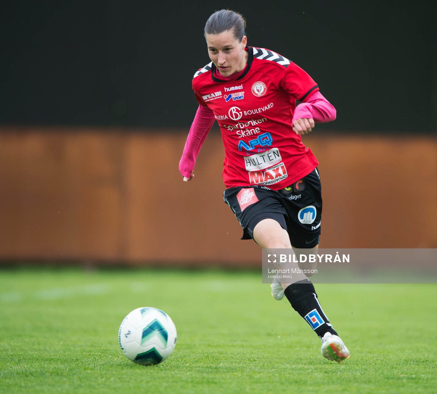 Kristianstads Johanna Rasmussen i matchen i damallsvenskan