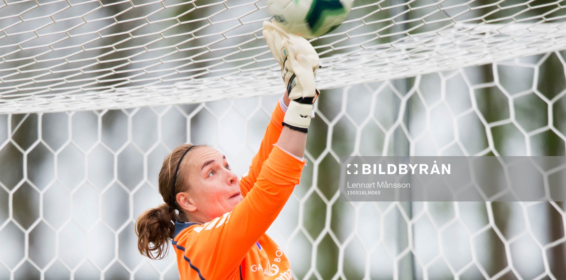 Kristianstads målvakt Brett Maron i matchen i damallsvenskan mellan Kristianstad och Mallbacken i Kristianstad 16 maj 2015.