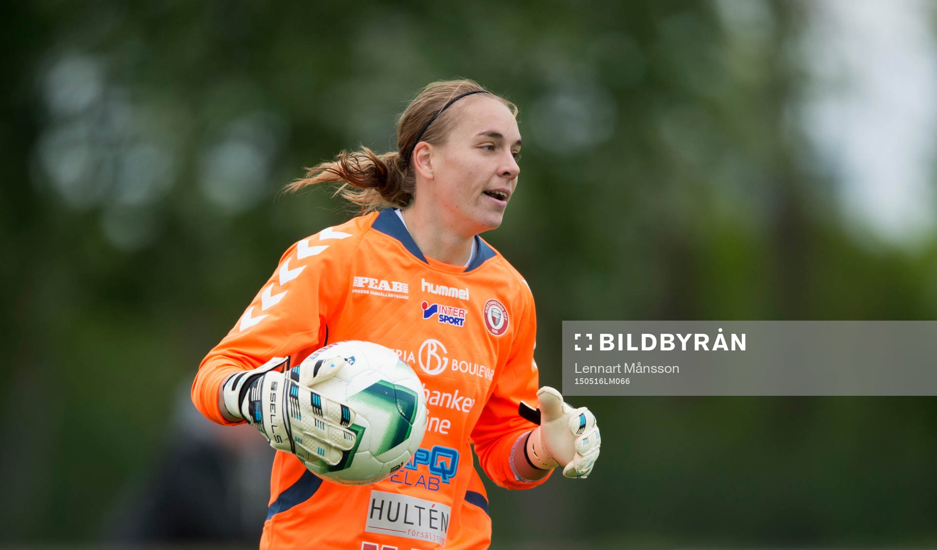 Kristianstads målvakt Brett Maron i matchen i damallsvenskan mellan Kristianstad och Mallbacken i Kristianstad 16 maj 2015.