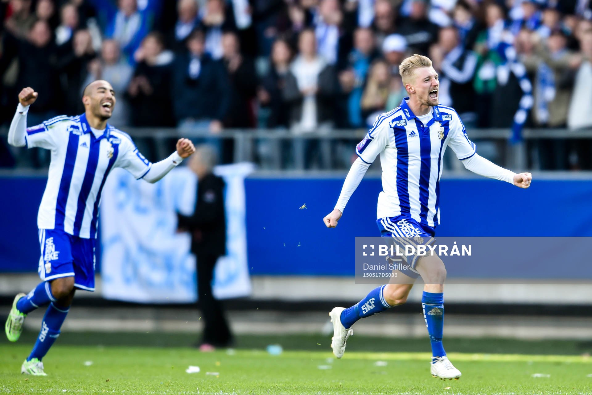 IFK Göteborgs Haitam Aleesami och Sebastian Eriksson jublar