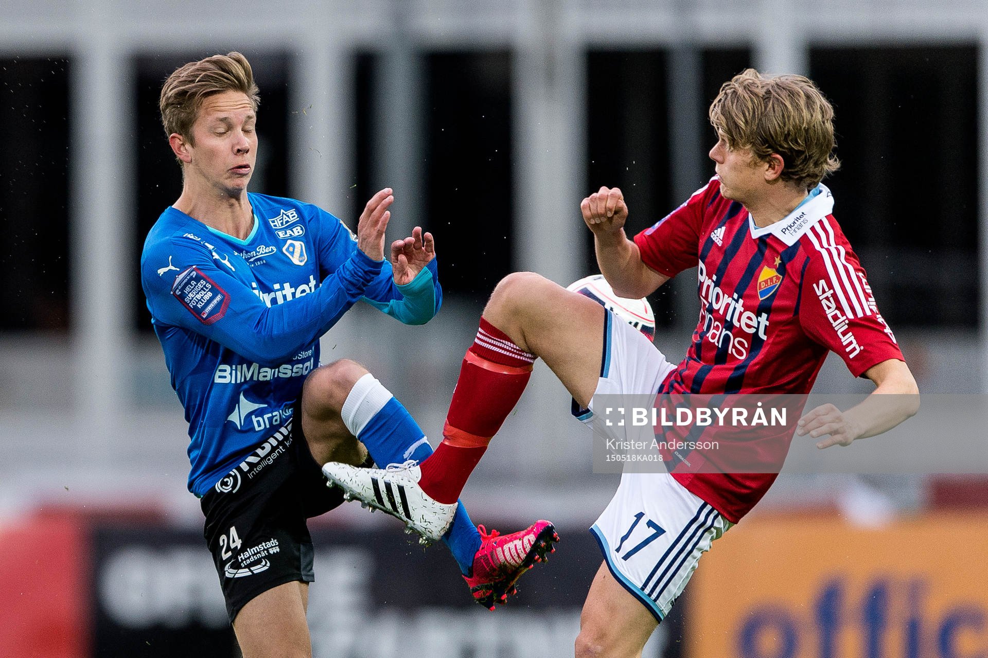 Halmstads Simon Silverholt och Djurgårdens Tim Björkström