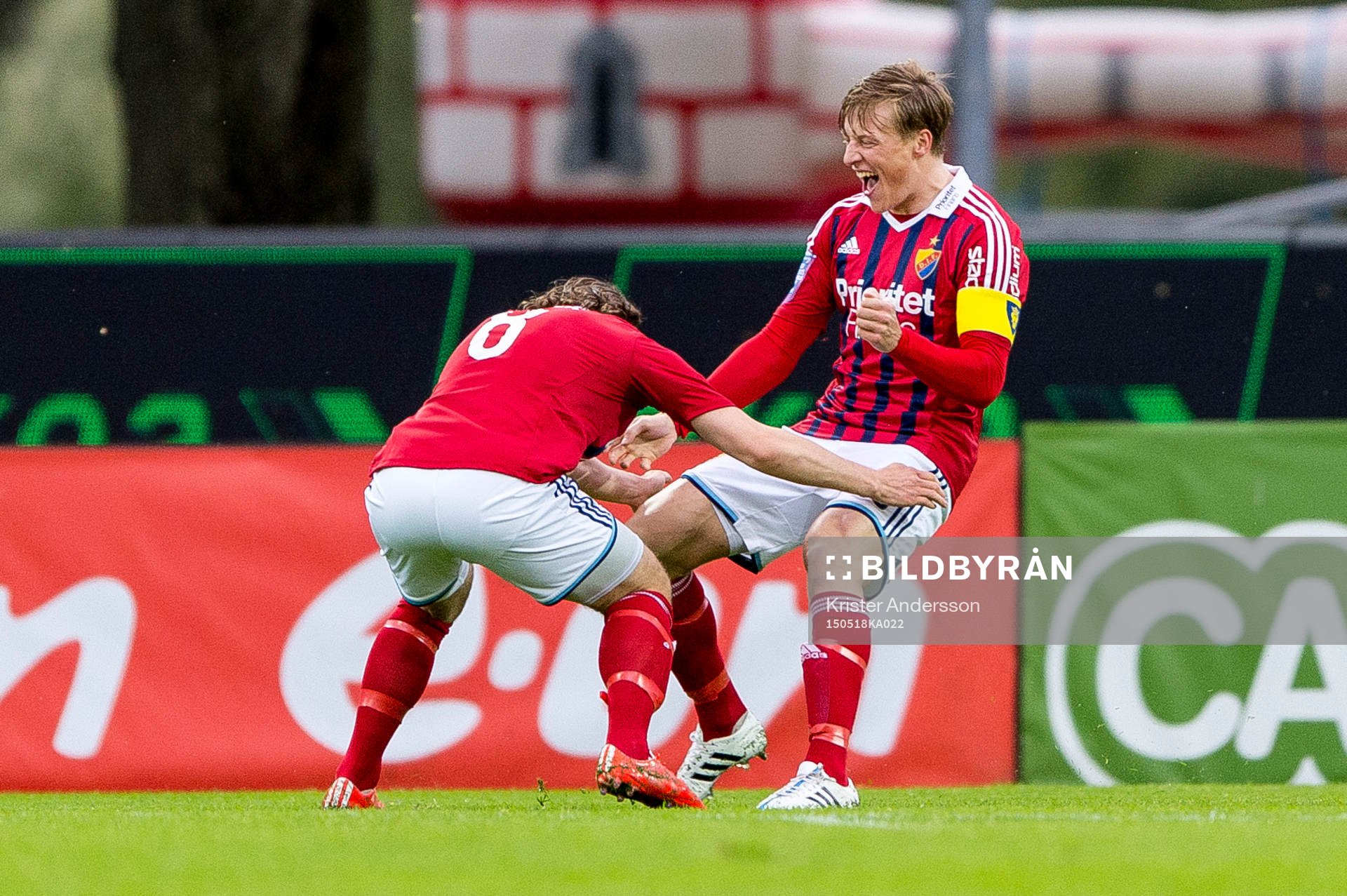 Djurgårdens Emil Bergström jublar