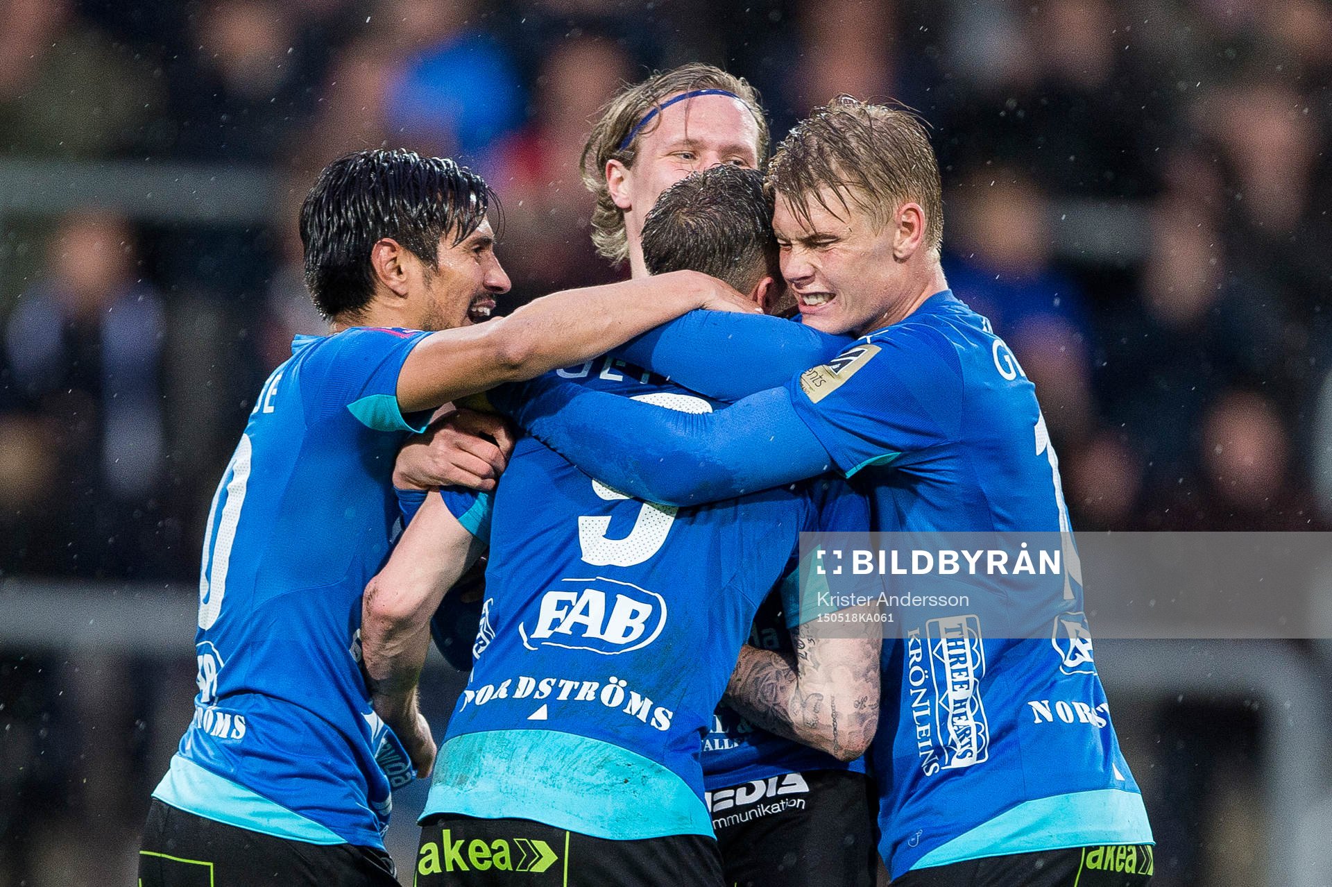 Halmstads spelare jublar