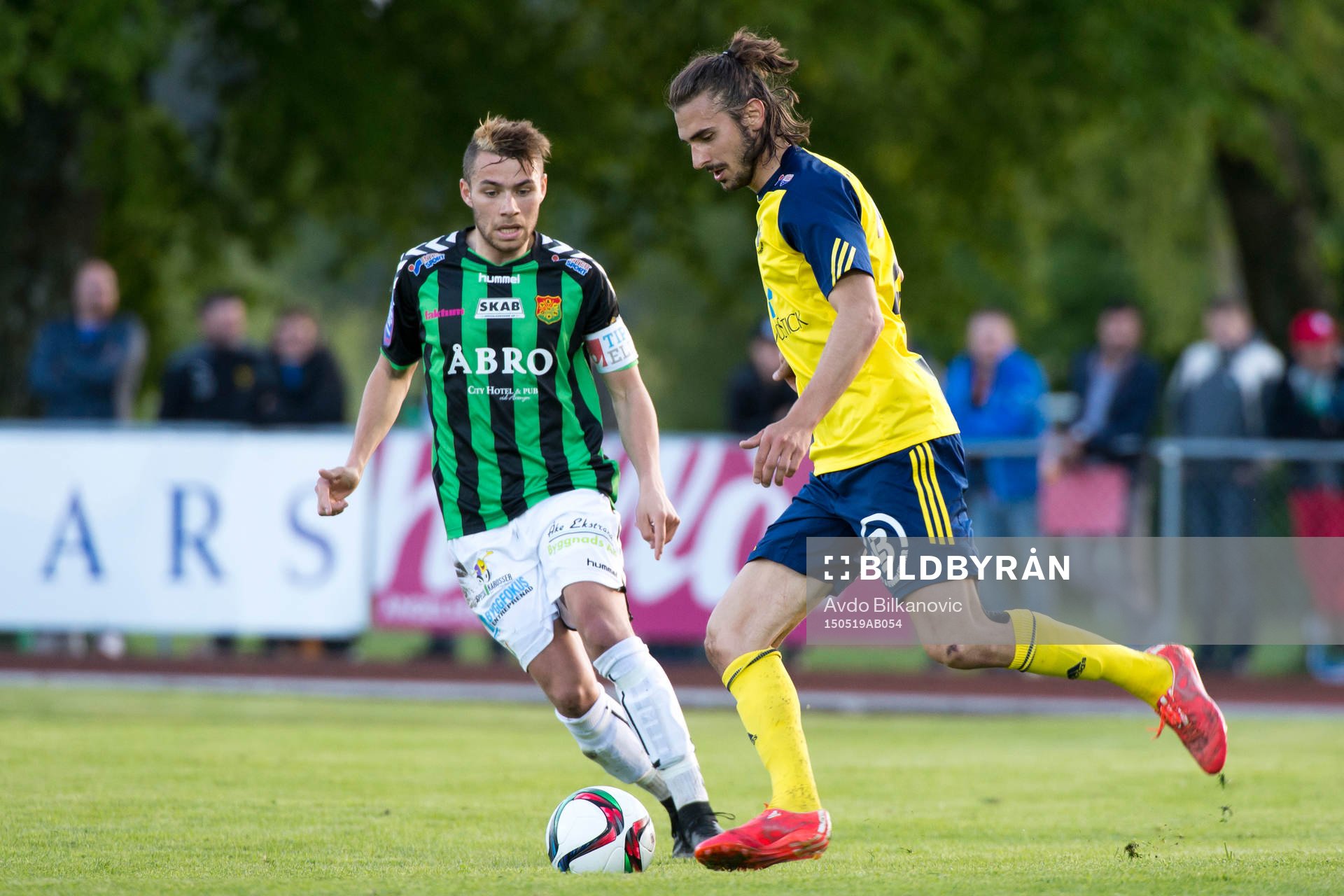 Ängelholms Vlado Zlojutro under fotbollsmatchen i Superettan mellan Ängelholm och GAIS den 19 maj 2015 i Ängelholm.