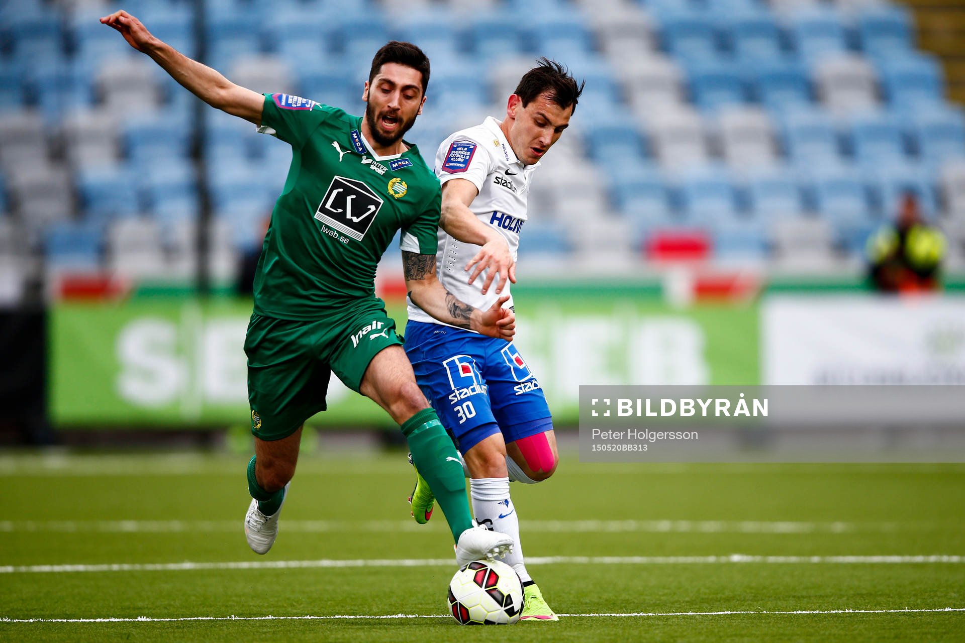 Hammarbys Nahir Besara och Norrköpings Nikola Tkalcic