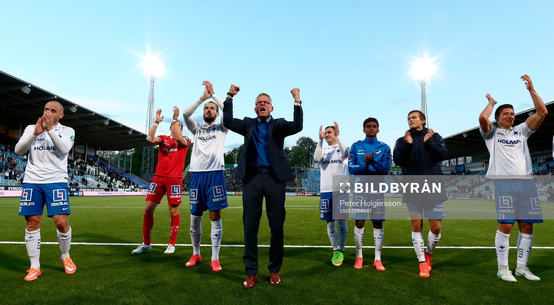 Norrköping med tränare Jan Andersson jublar