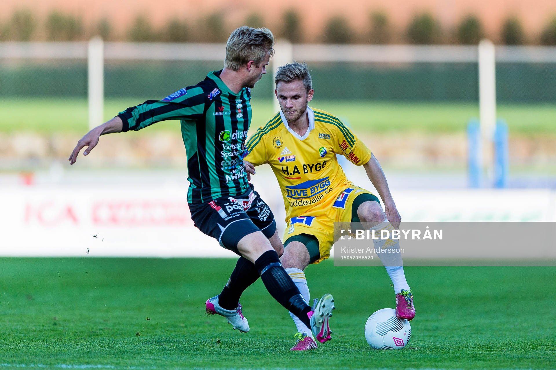 Ljungskiles Niclas Andersén  under fotbollsmatchen i Superettan mellan Varberg och Ljungskile den 20 maj 2015 i Varberg.