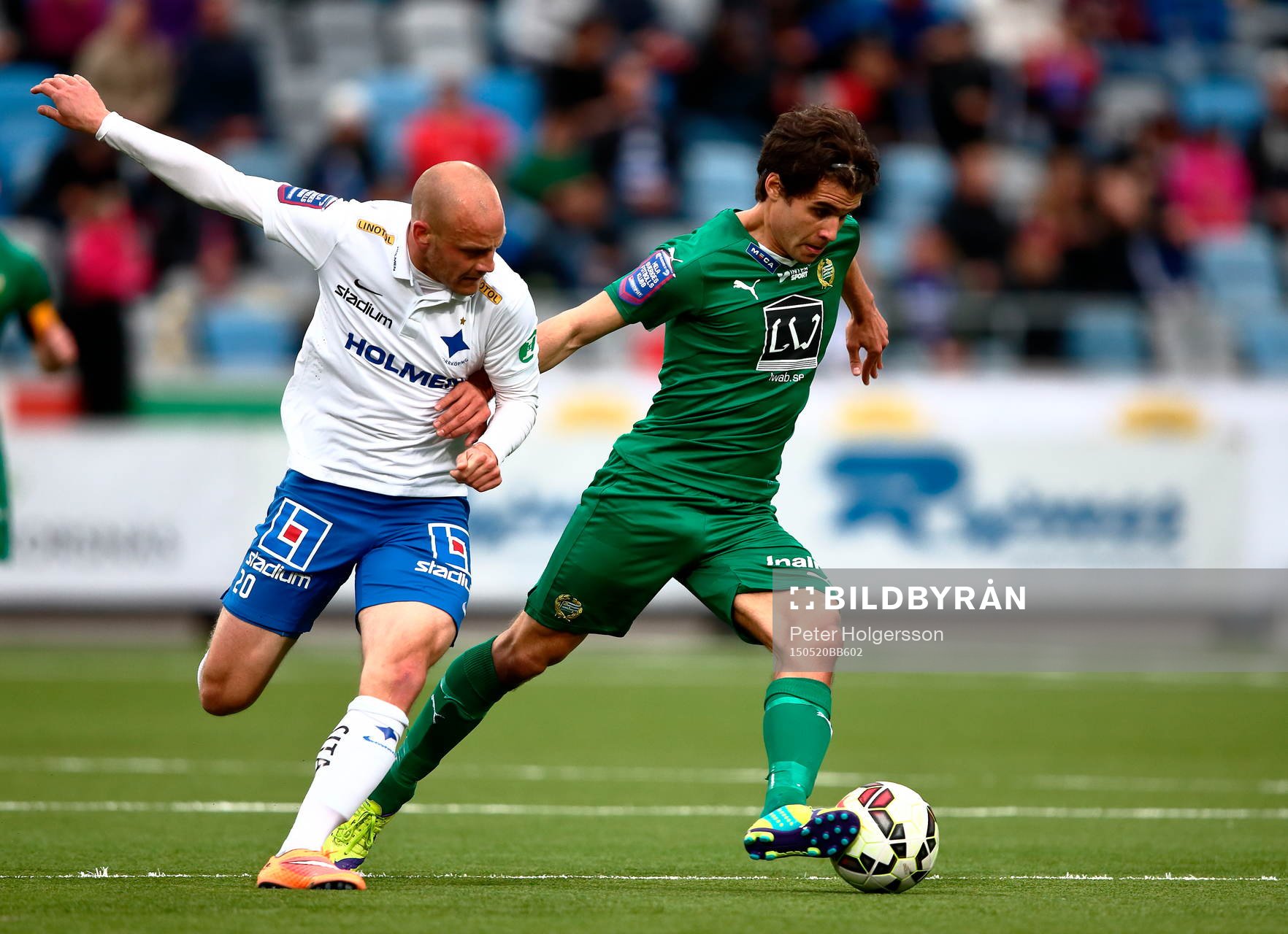 Norrköpings Daniel Sjölund och Hammarbys Lars Mendonca