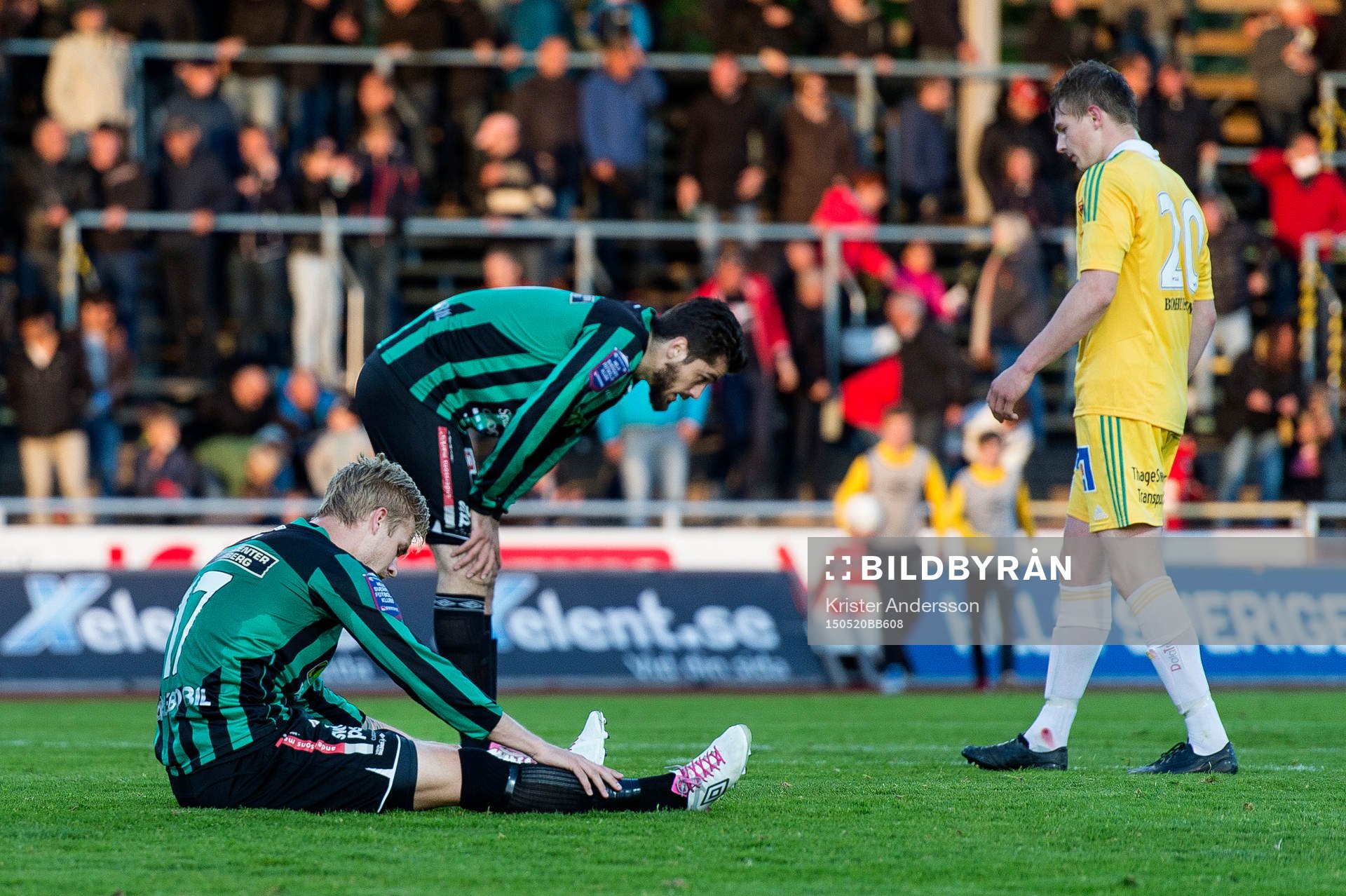 Varbergs Mats André Kaland och Ajsel Kujovic deppar