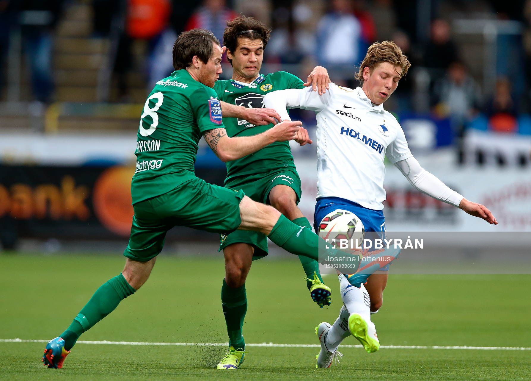 Hammarbys Johan Persson, Lars Mendonca Fuhre och