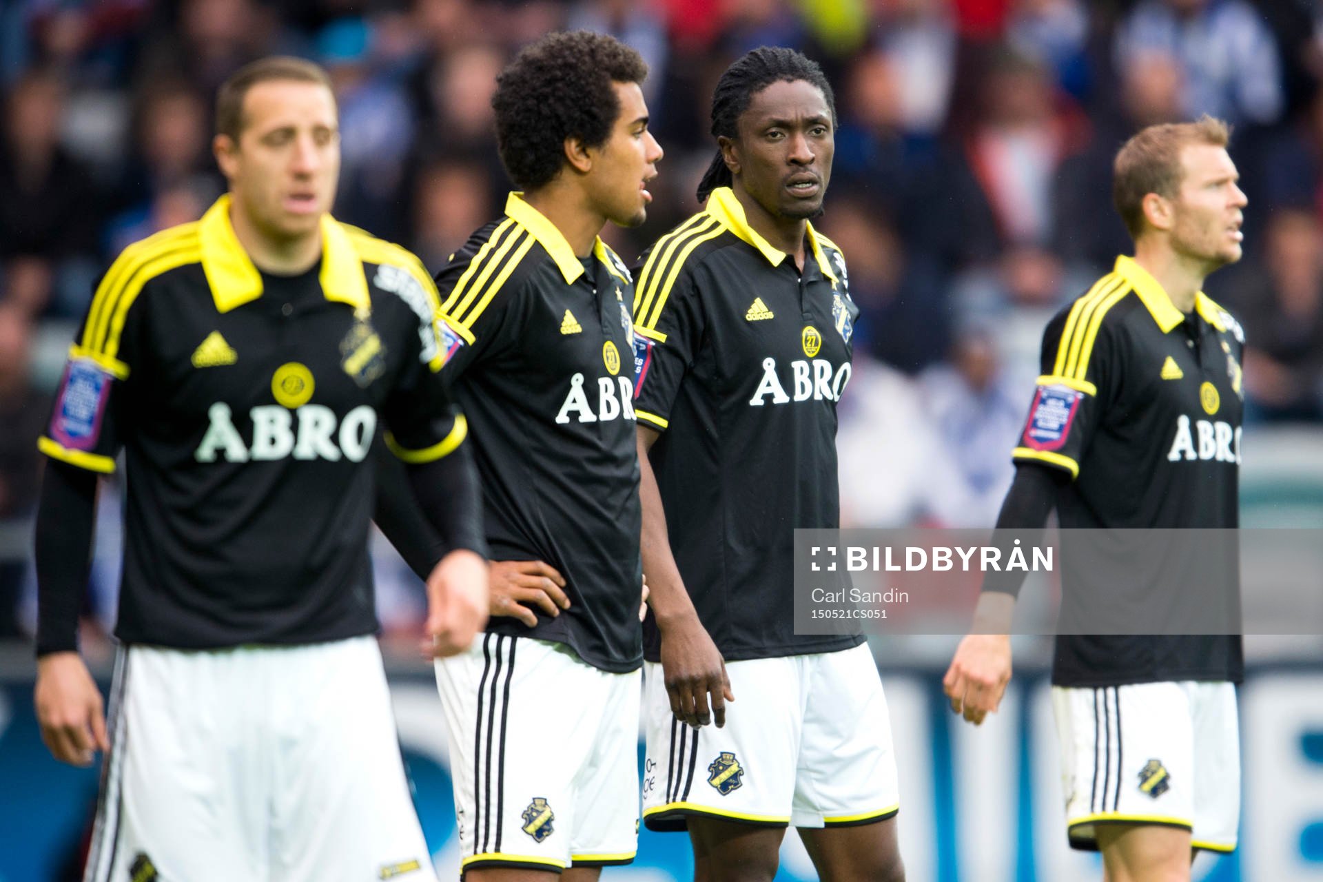 AIK:s Dickson Etuhu under fotbollsmatchen i Allsvenskan mellan IFK Göteborg och AIK den 21 maj 2015 i Göteborg.