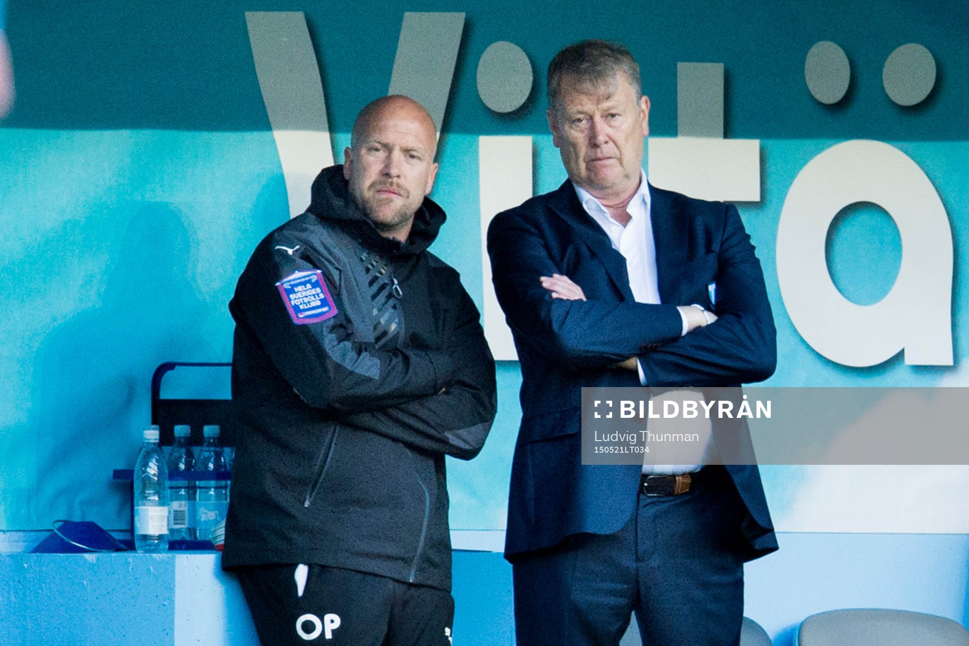 Malmö FFs tränare Åge Hareide och assisterande tränare