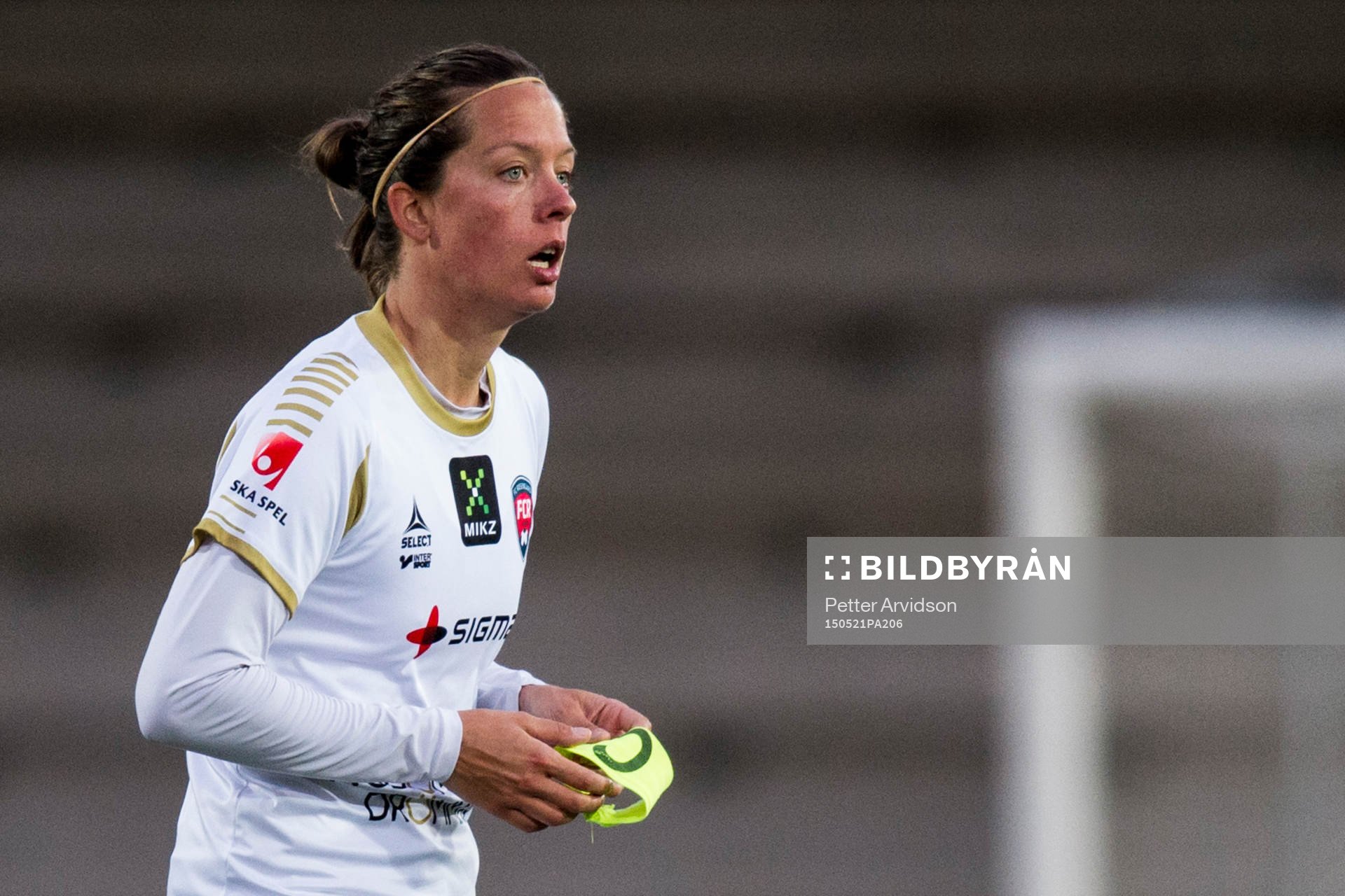 Rosengårds Lina Nilsson under fotbollsmatchen i Damallsvenskan mellan FC Rosengård och Kristianstad den 21 maj 2015 i Malmö.