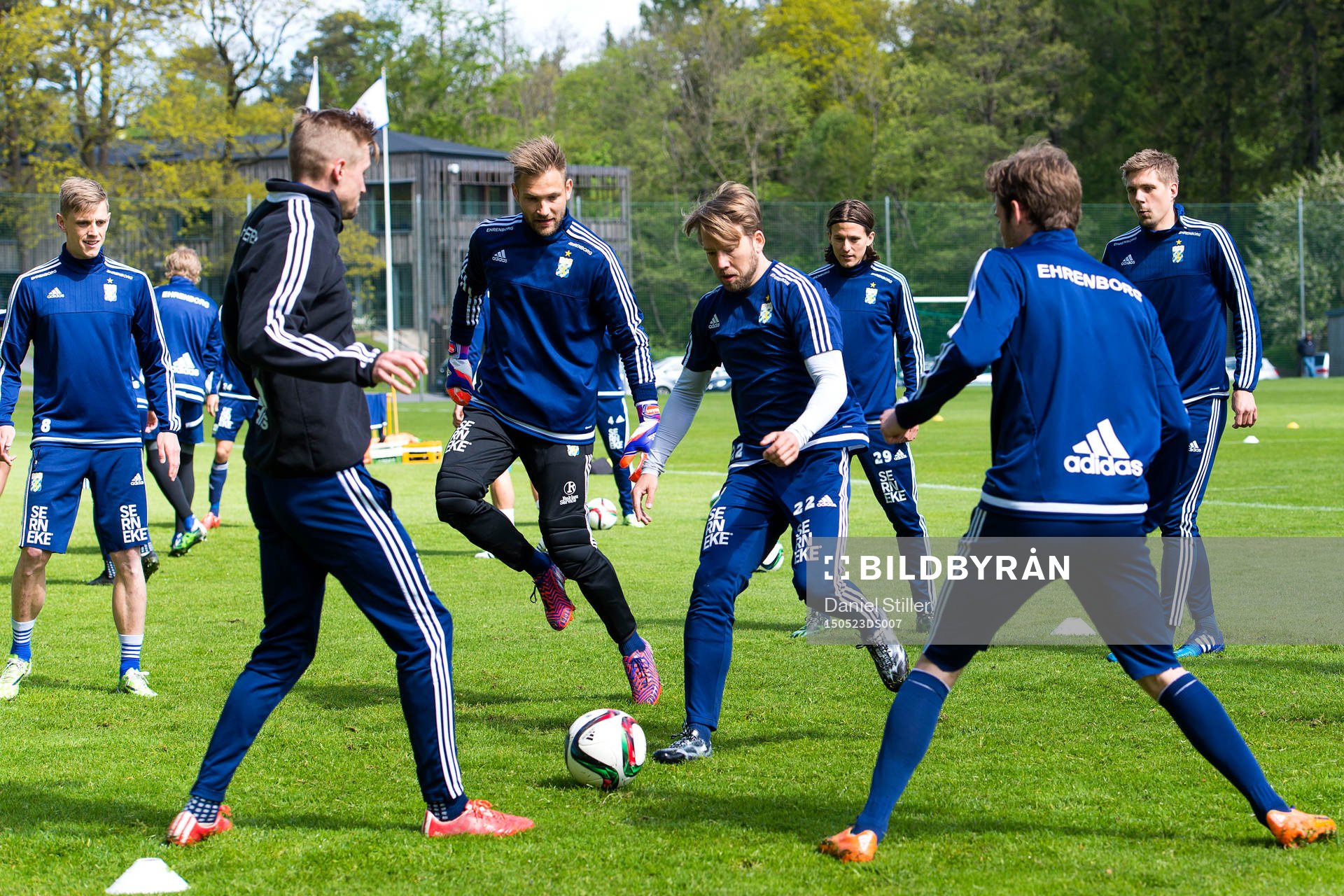 Adam Johansson under en träning med  IFK Göteborg den 23 maj 2015 i Göteborg.