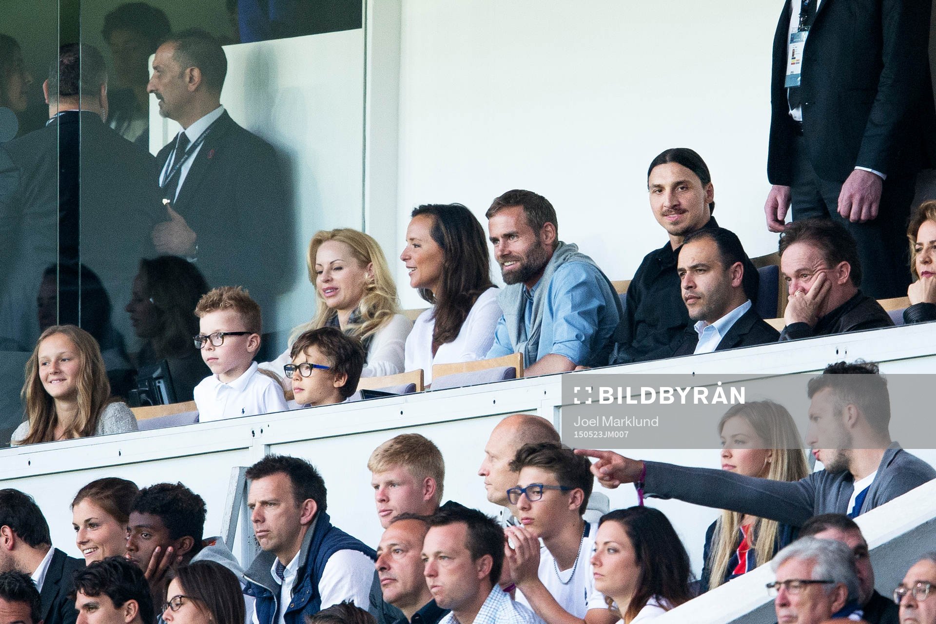 Helena Seger och Zlatan Ibrahimovic med barnen Vincent och