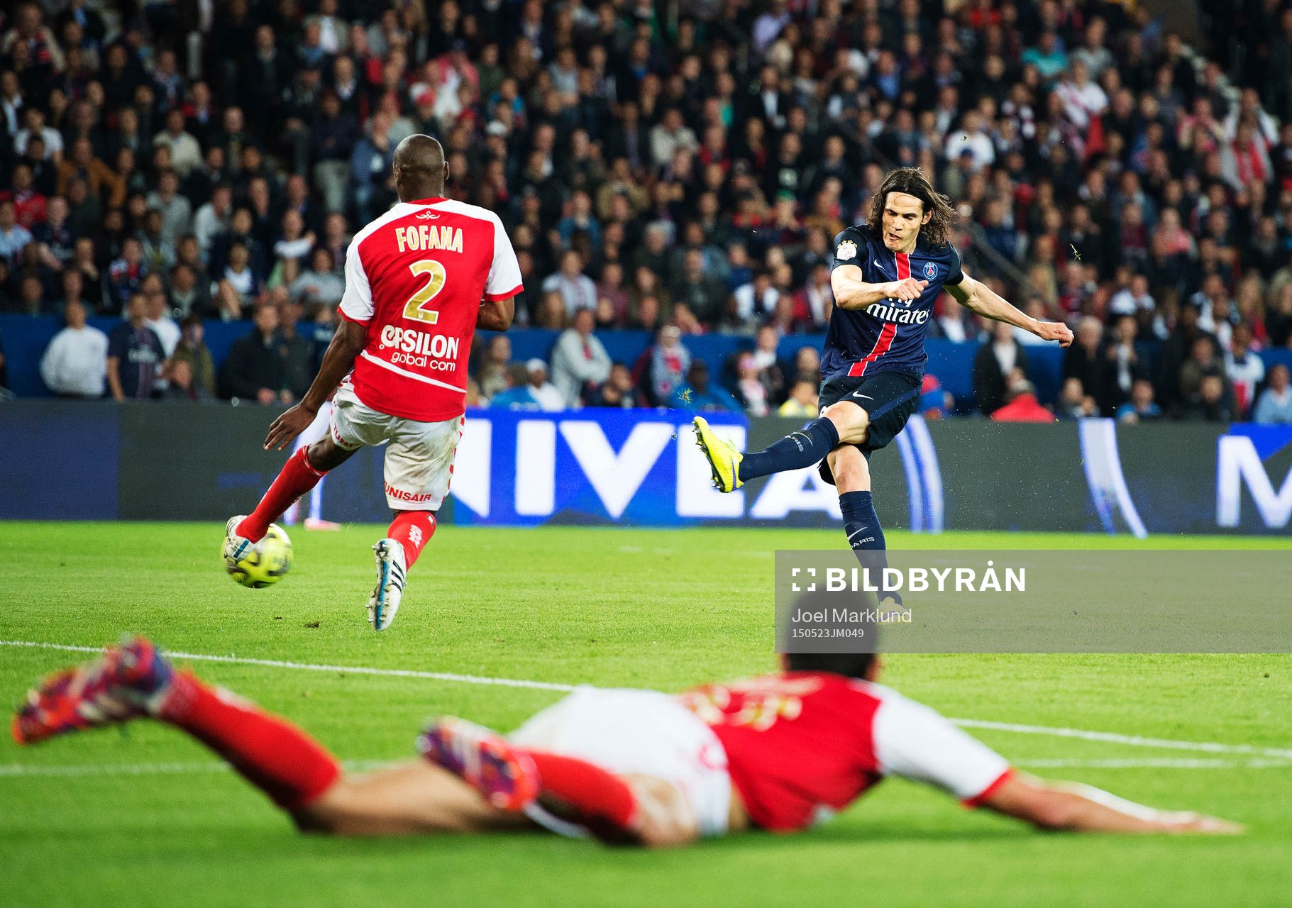s Edinson Cavani skjuter in 3-1-målet