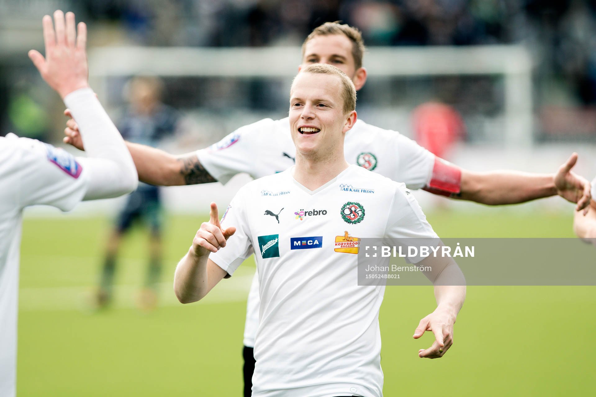 Örebros Daniel Gustavsson jublar