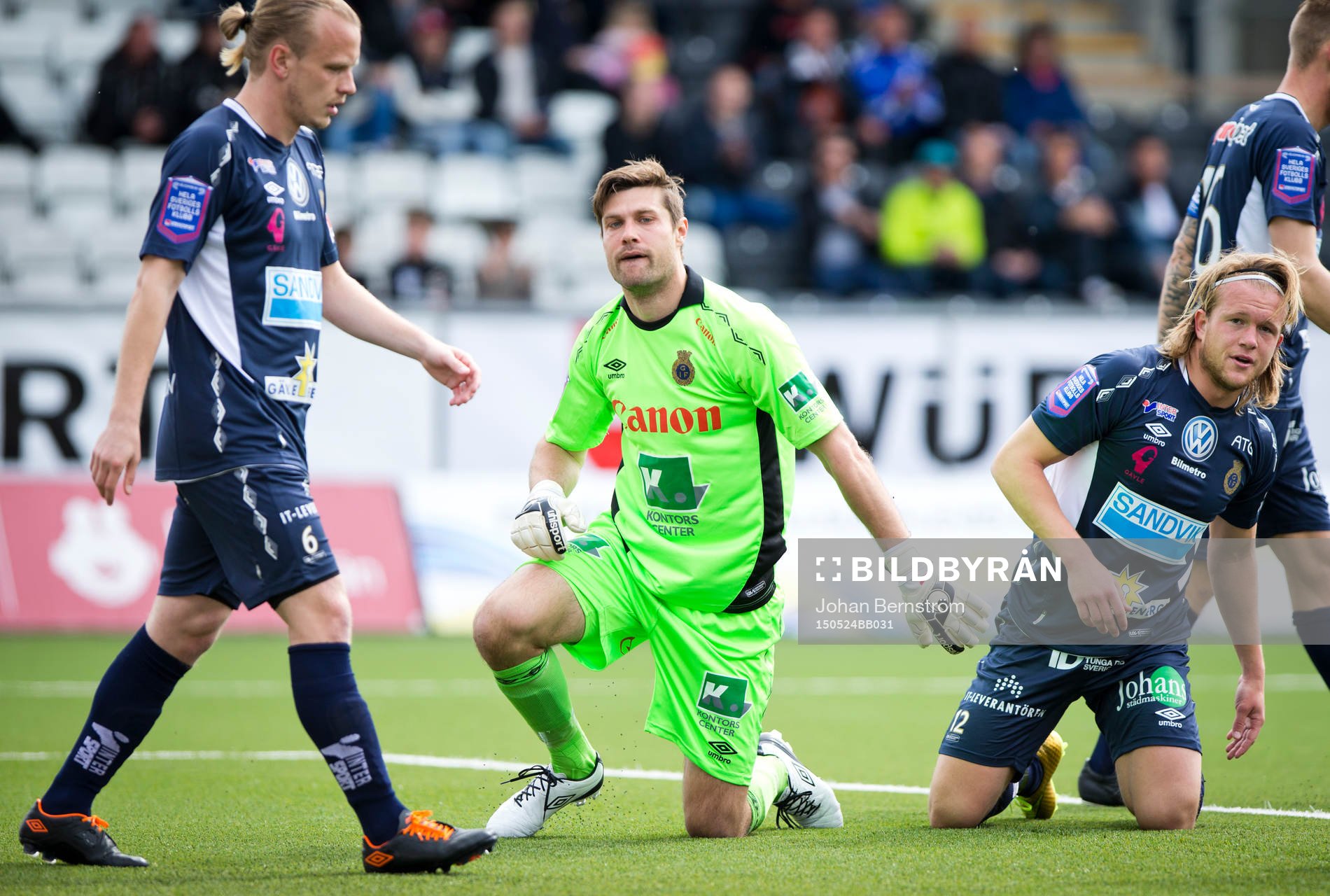Gefles Jesper Florén, målvakt Emil Hedvall och Anders