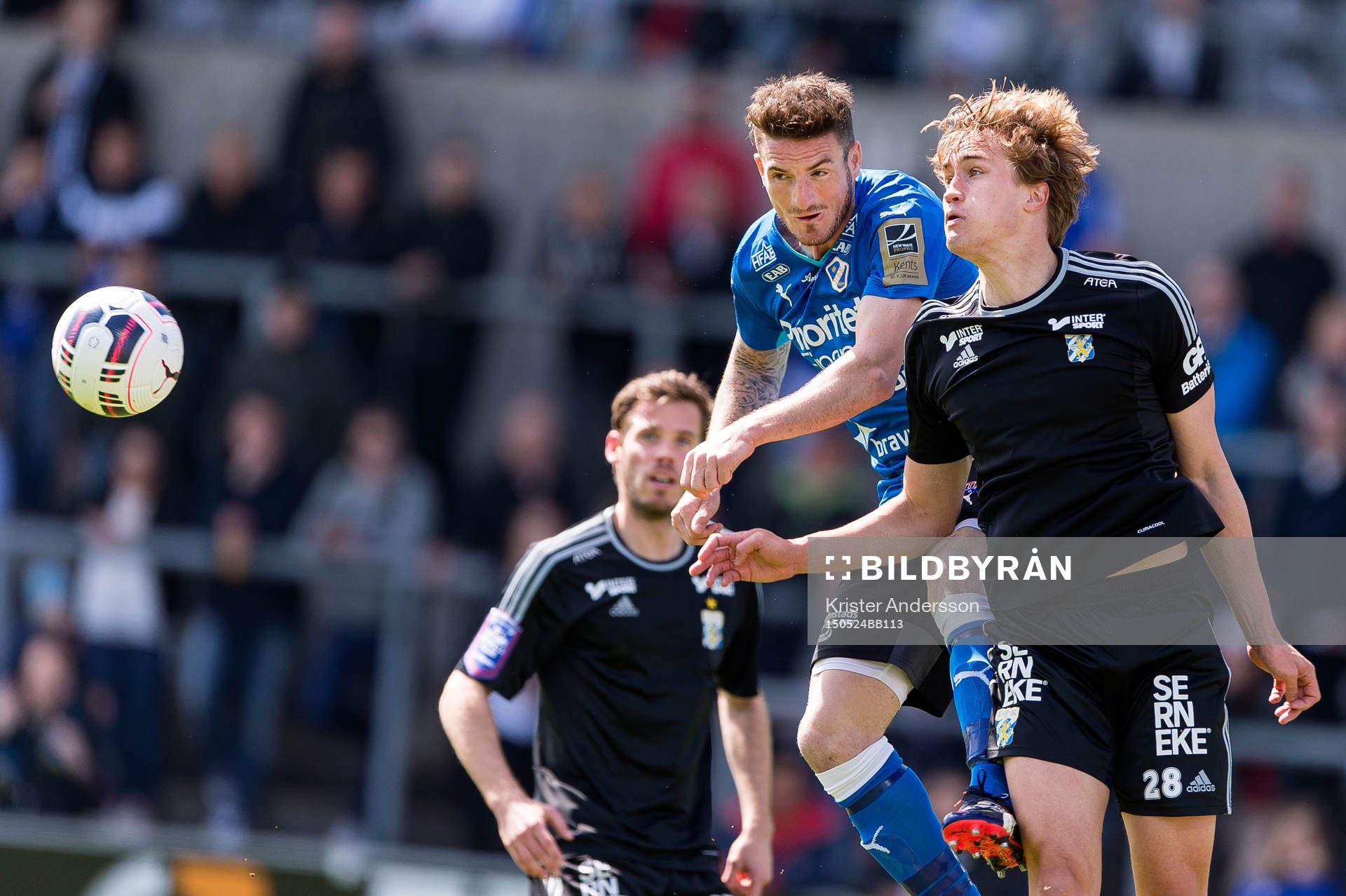 Halmstads James Keene och IFK Göteborgs Thomas Rogne