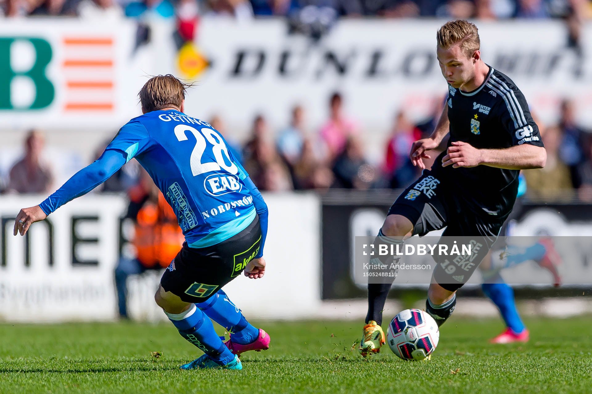 Halmstads Jesper Westerberg och IFK Göteborgs Gustav