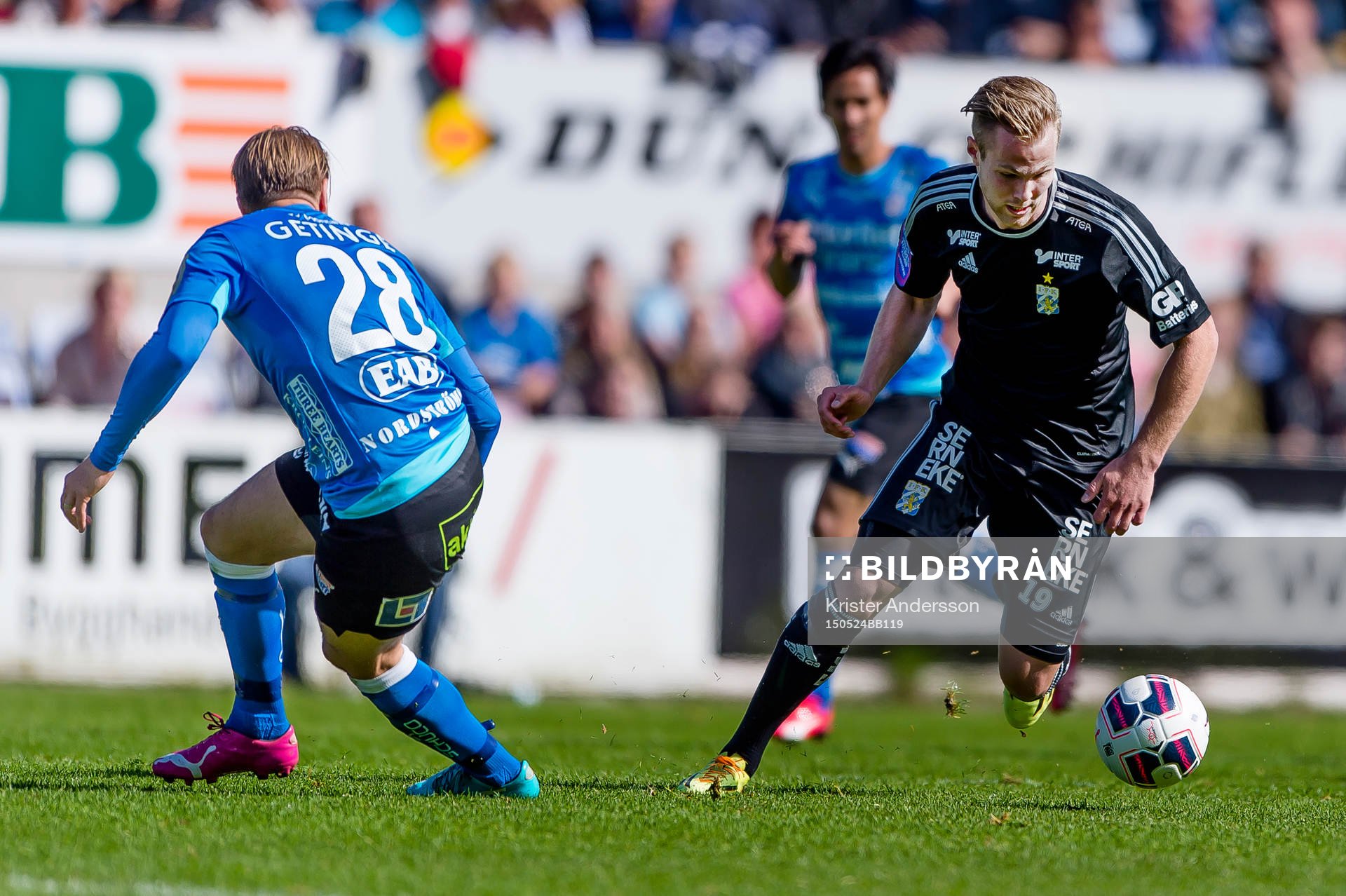 Halmstads Jesper Westerberg och IFK Göteborgs Gustav