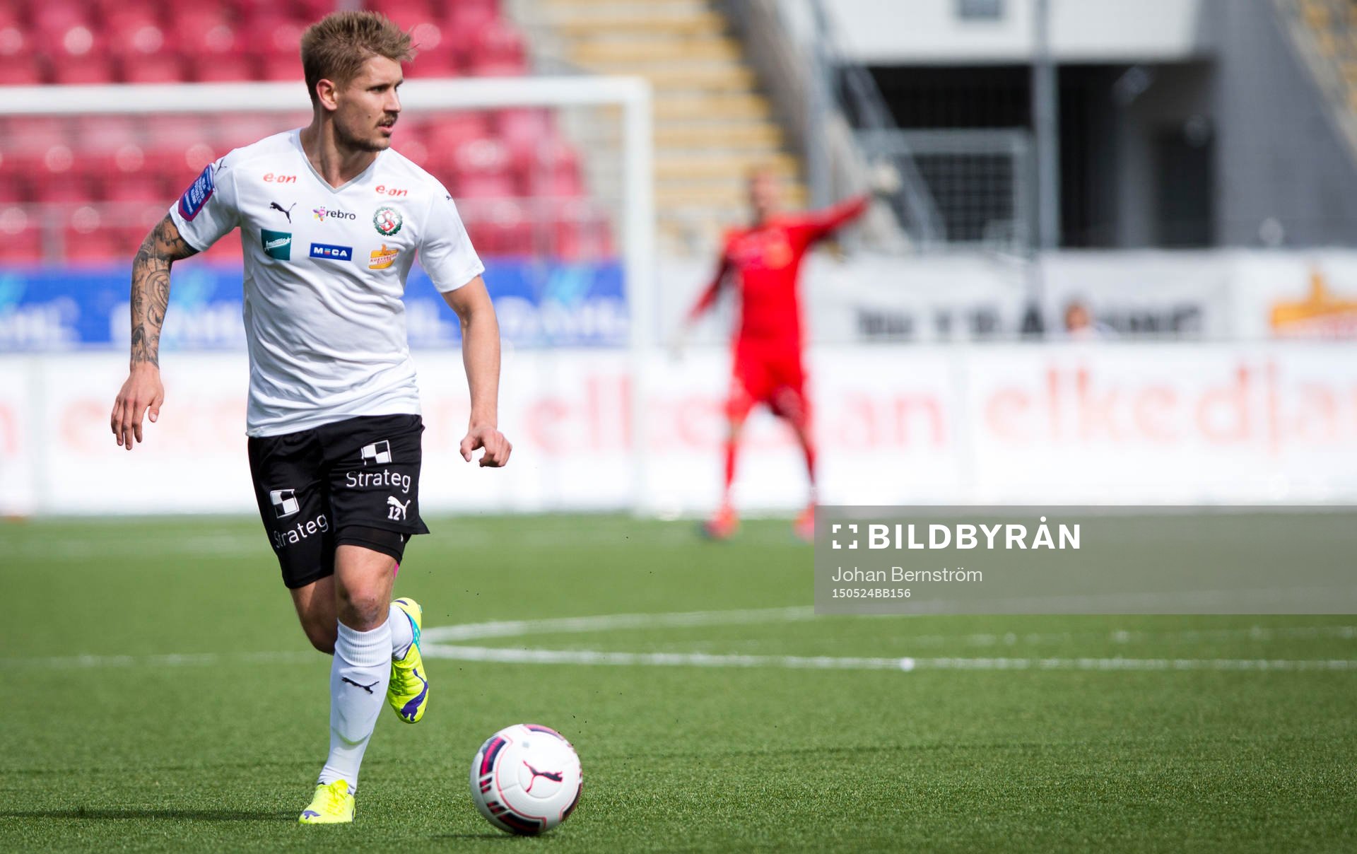 Örebros Daniel Björnqvist under fotbollsmatchen i Allsvenskan mellan Örebro SK och Gefle IF den 24 maj 2015 i Örebro.