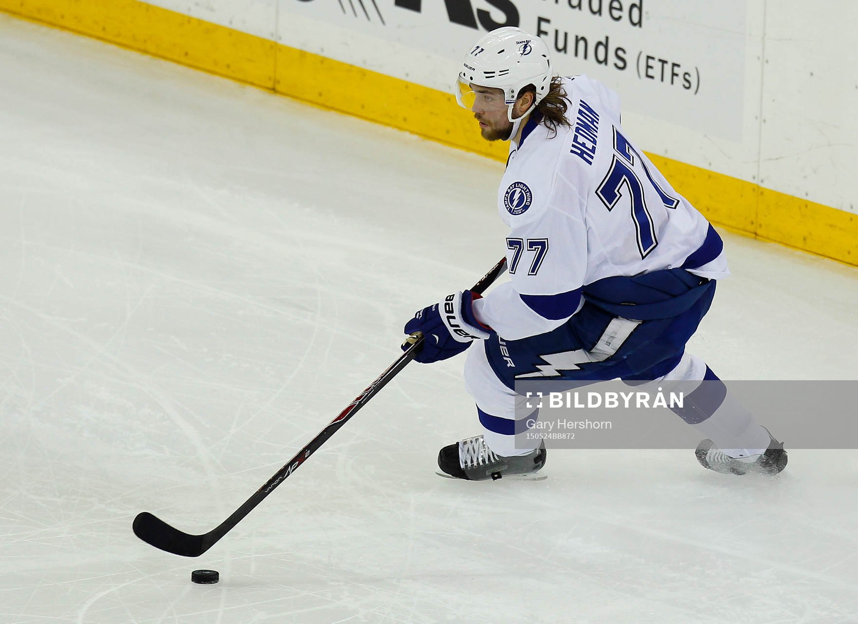 Tampa Bay Lightning Victor Hedman skates with the puck