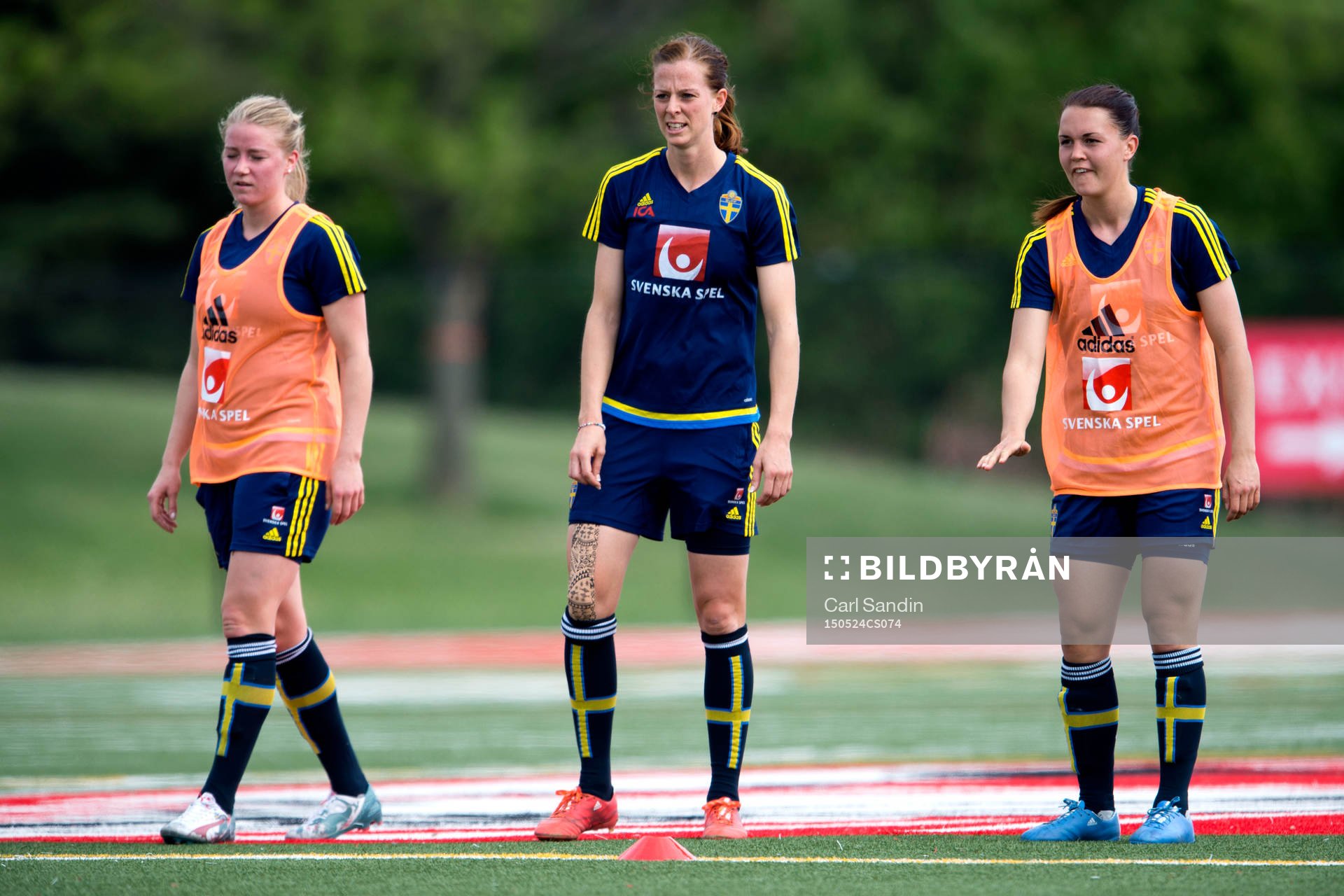 Sveriges Jenny Hjohlman, Lotta Schelin och Emilia Appelqvist